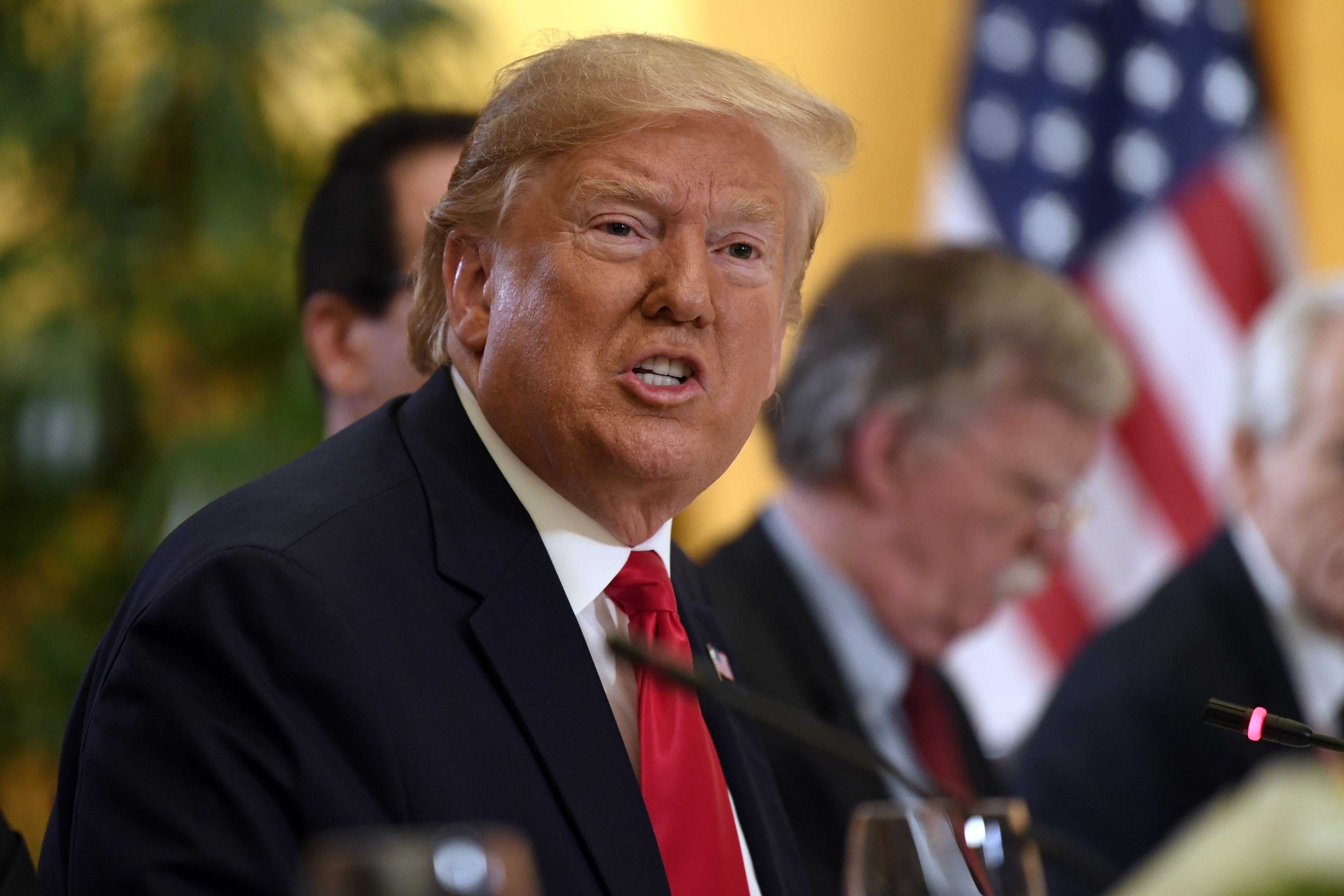 美國總統川普在日本大阪的G20峰會與中國領導人習近平進行了會談。（東方IC）