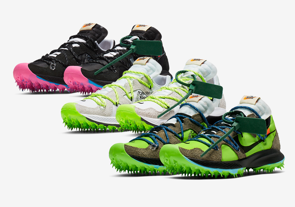 Off White x Nike聯名鞋款共推出三種顏色。各NT$5,800（FRUITION提供）