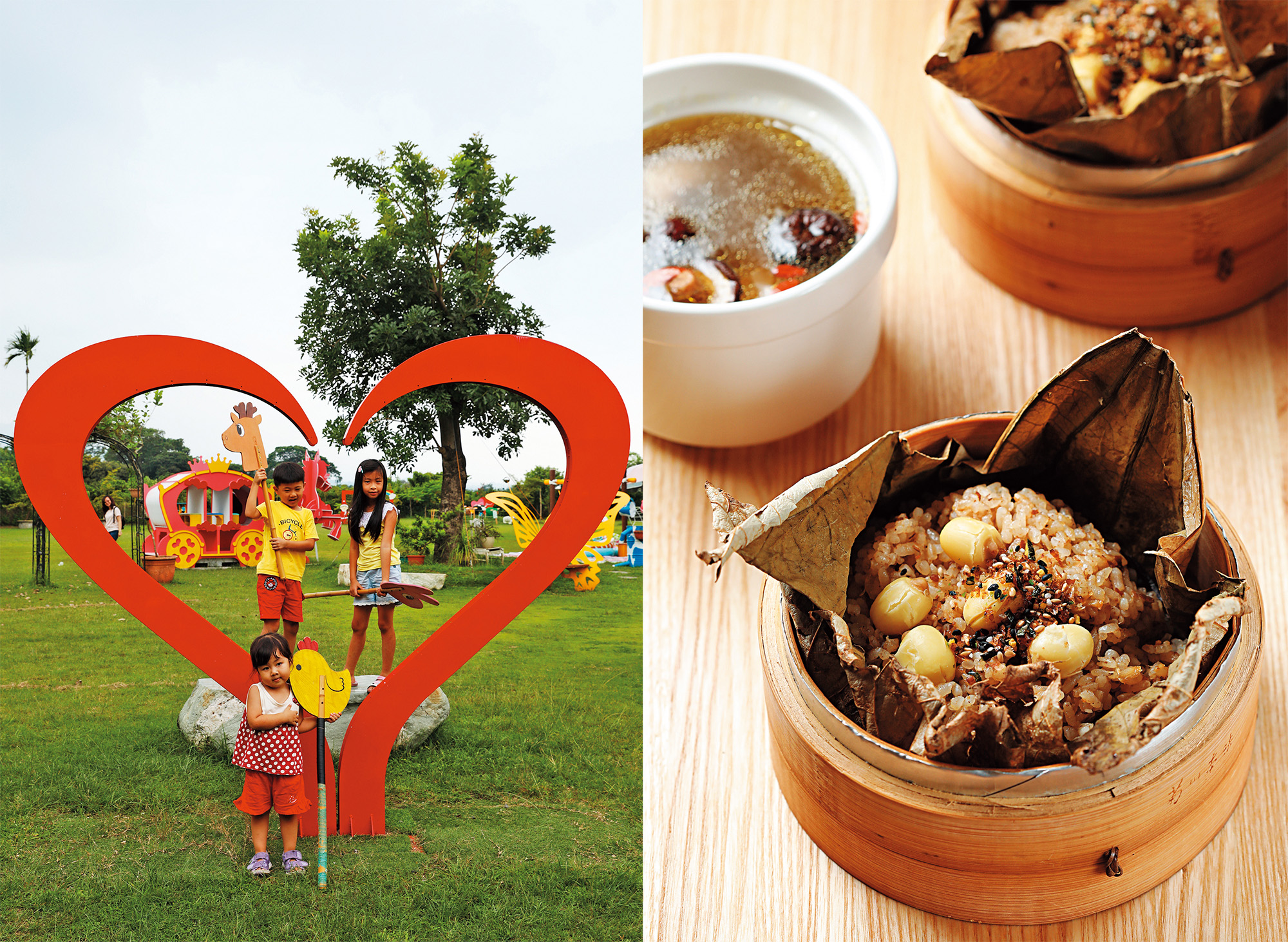 「美雅家具觀光工廠」是假日爸媽遛小孩與品嚐當季蓮子套餐最好的去處。