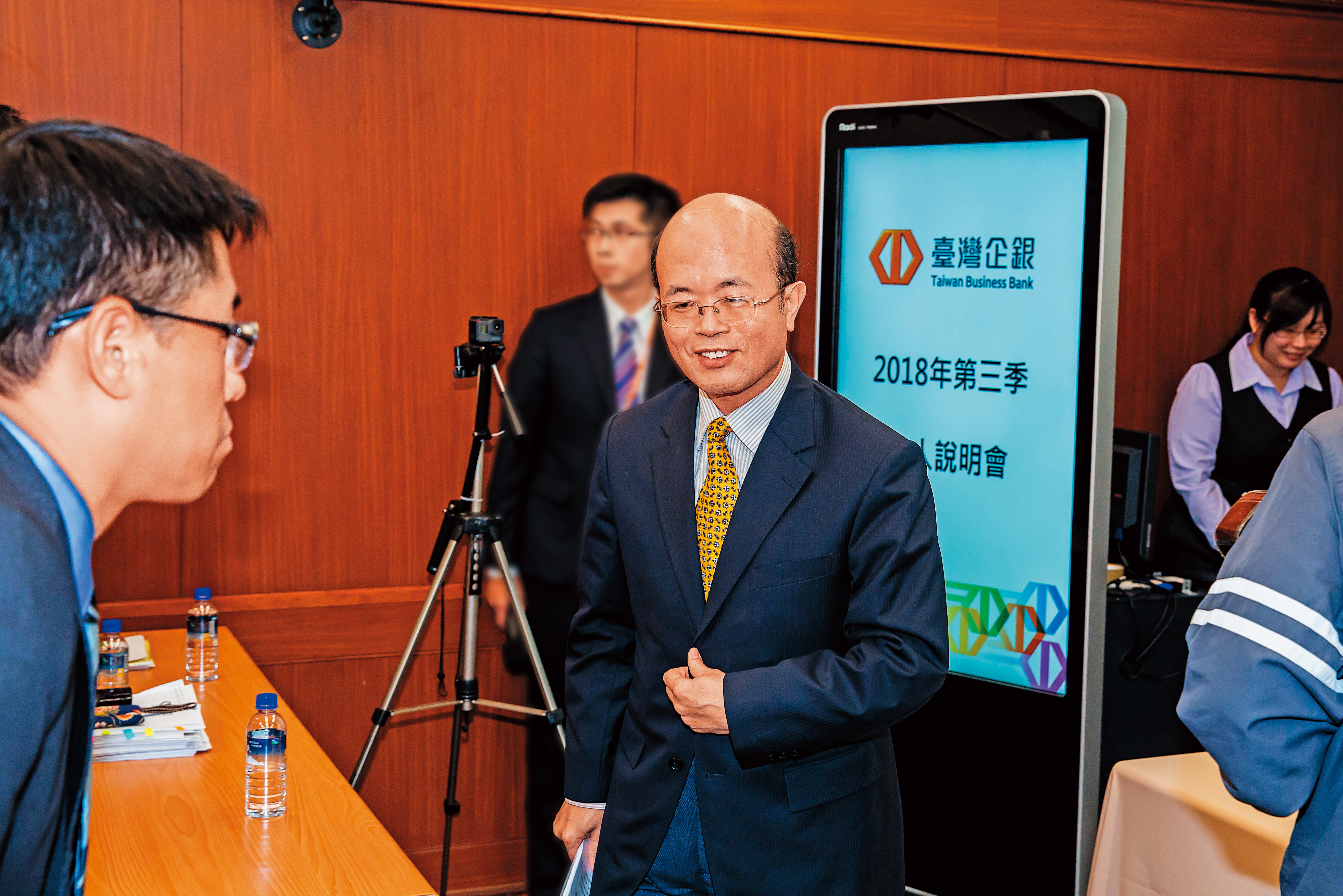 台企銀和潤寅2002年開始往來，2006年以後借貸金額逐漸擴大，目前與潤寅往來金額多達12億元，圖為台企銀董事長黃博怡。
