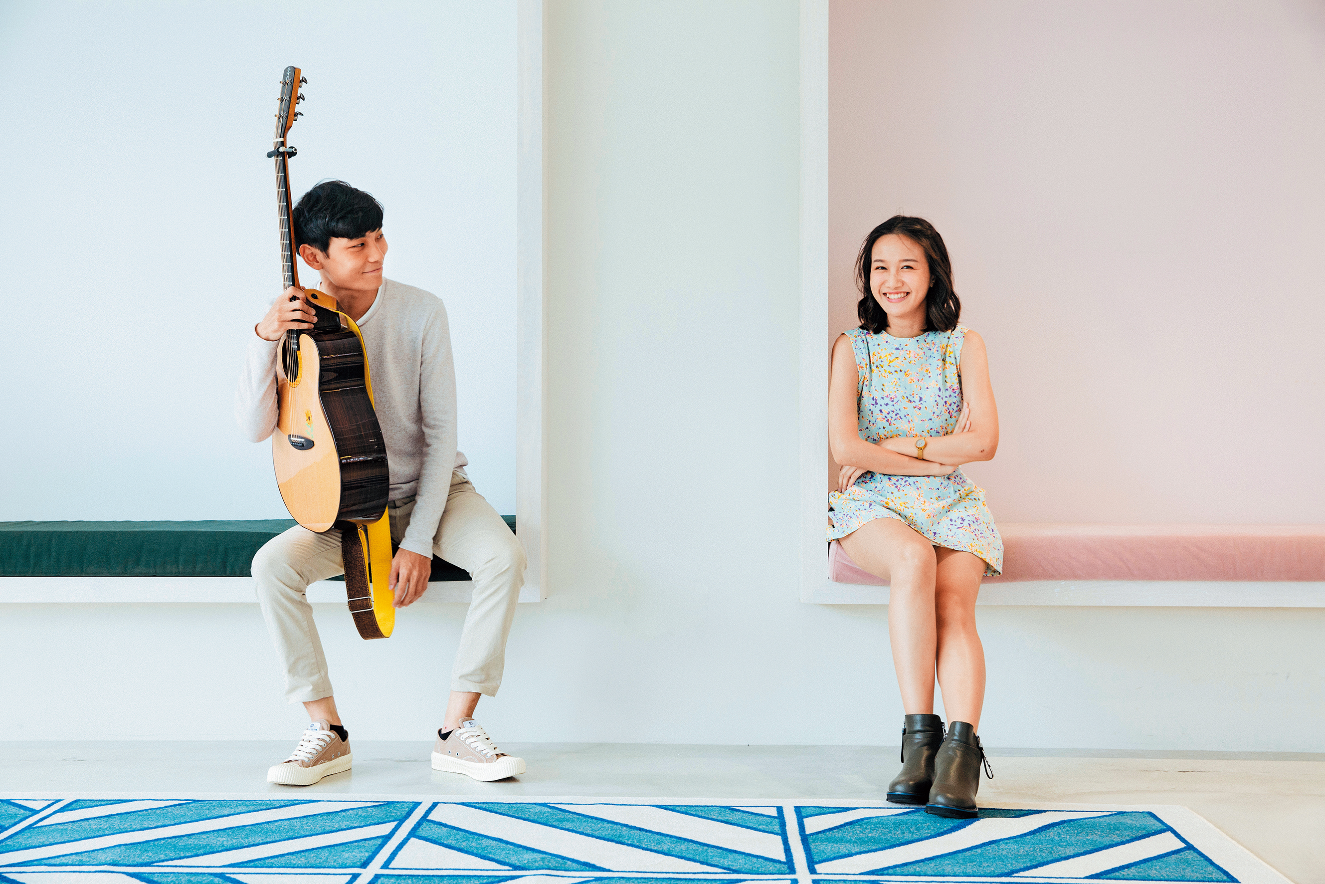 喬尹（右）和祐祐藉著iM短影上的精采表現，成功藉著粉絲的力量，入選《聲林之王》第二季。