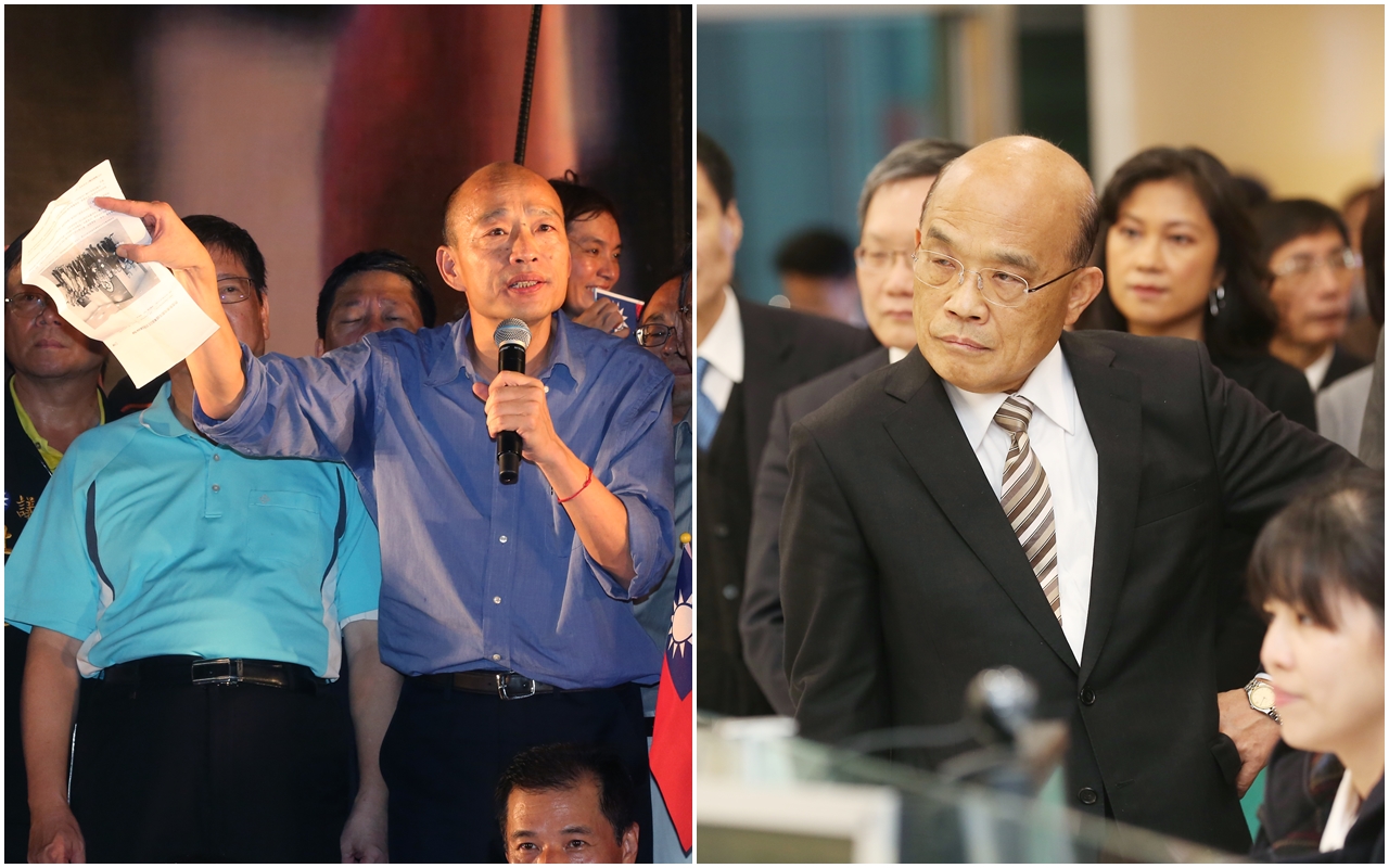 行政院長蘇貞昌呼籲韓國瑜，用心好好守住高雄登革熱疫情，不要到處爬爬走、亂放話。