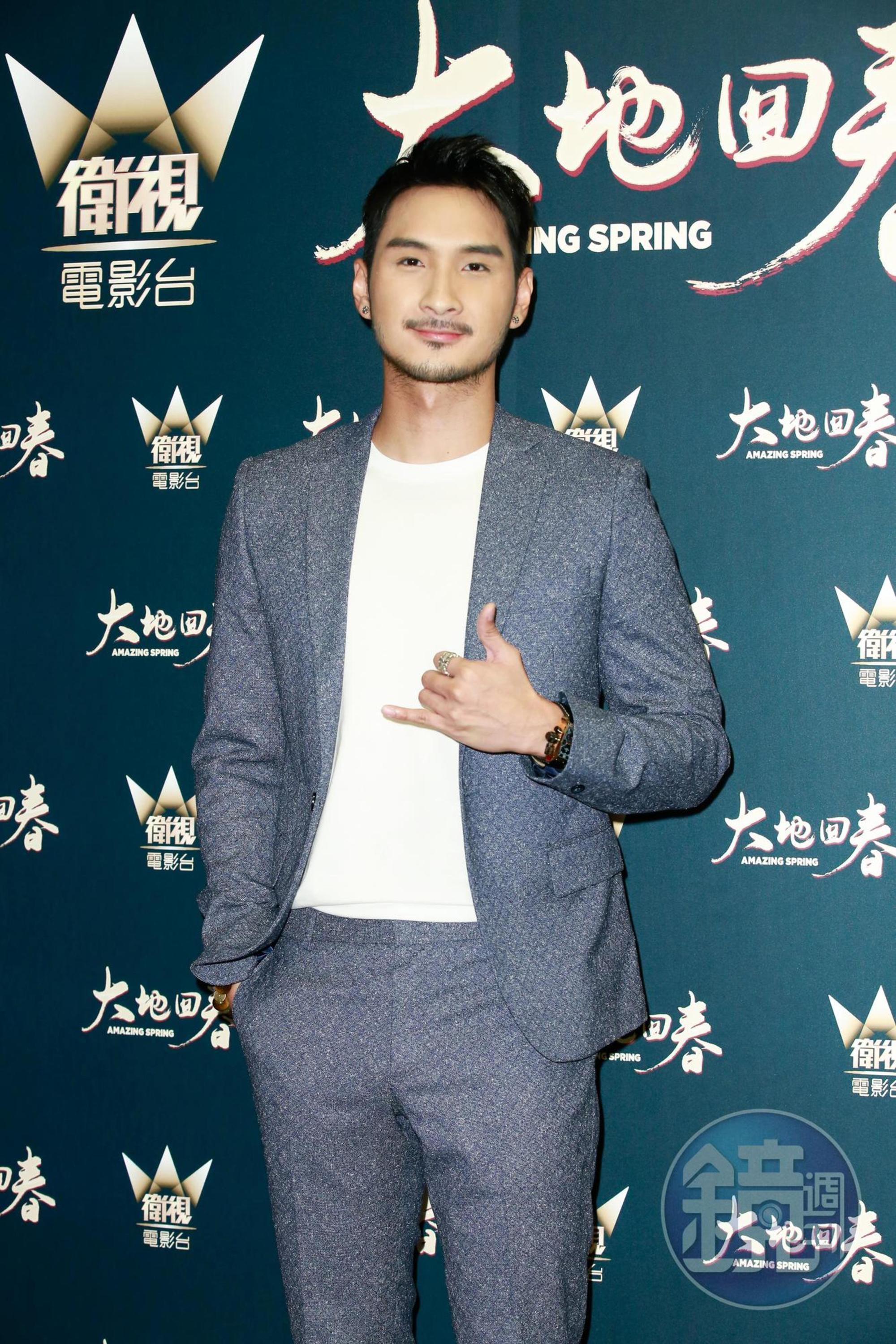 呂銳帶著自己的首部大螢幕作品《大地回春》來台宣傳。