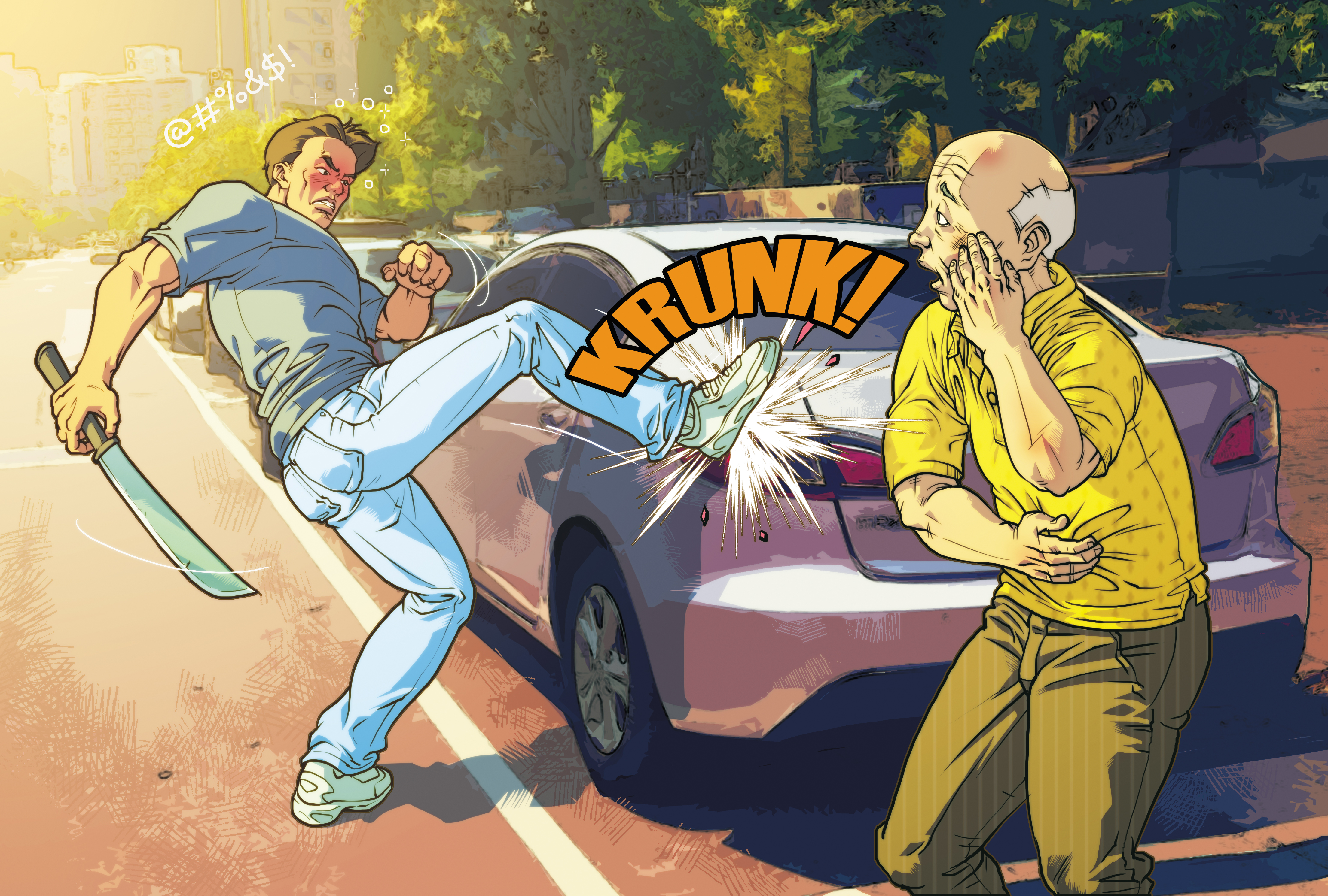 林姓少校與妻子發生口角，竟找岳父興師問罪，還傷人砸車。