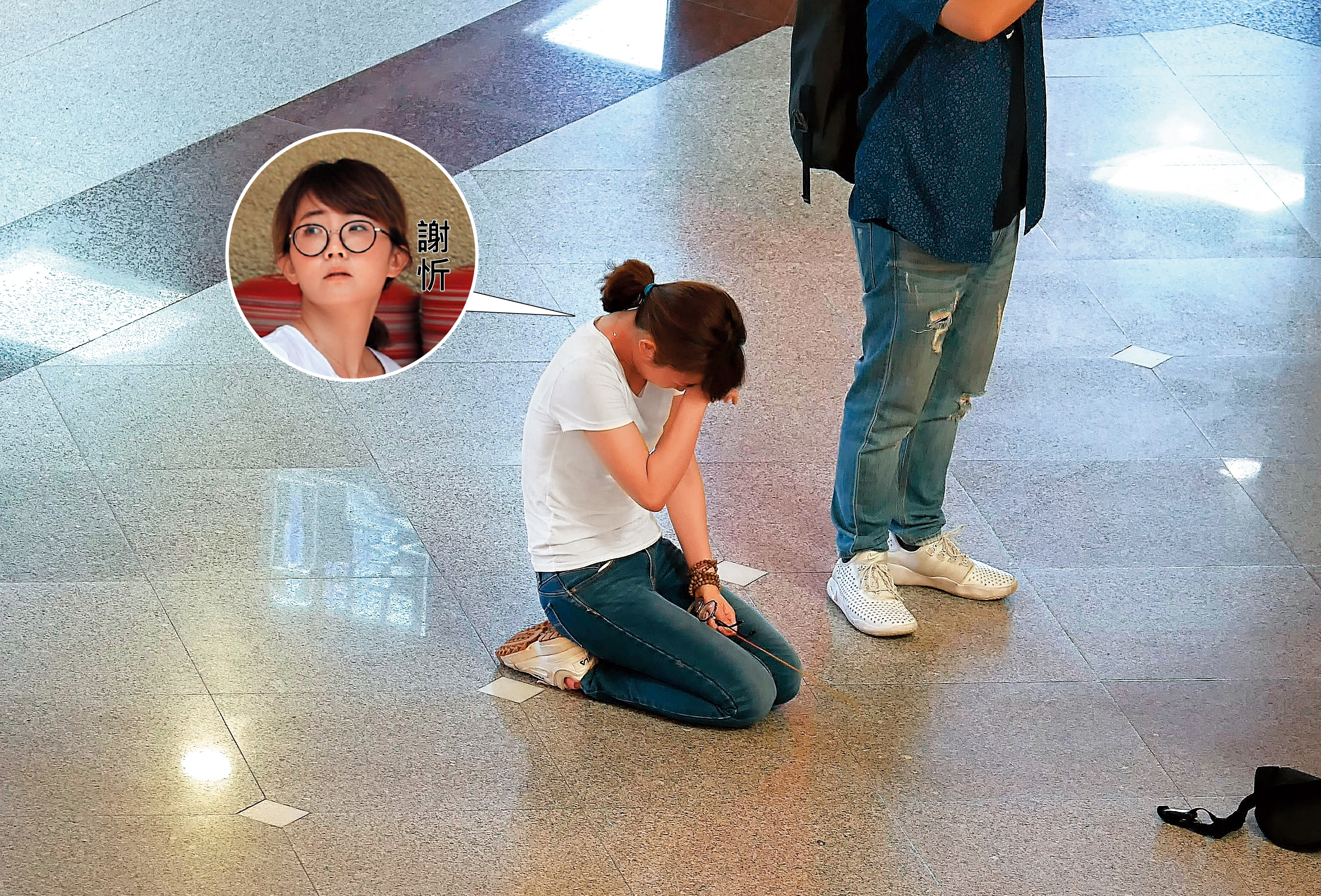 謝忻遭本刊直擊淚祭恩師懺悔，還疑因內分泌失調暴瘦7公斤。