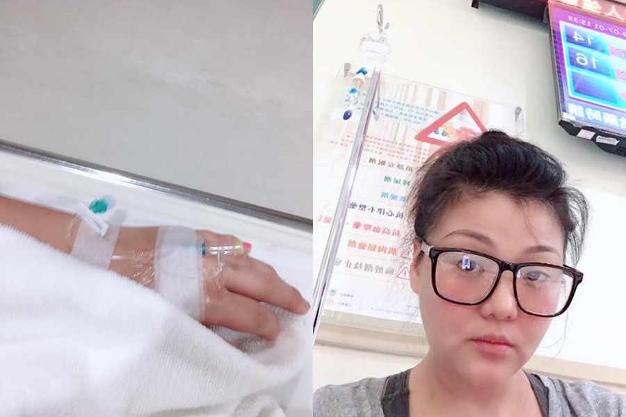 Ruby在柬埔寨染上登革熱,自嘲「長得像浮屍」。(翻攝自Love Ruby Lu 盧春如臉書)