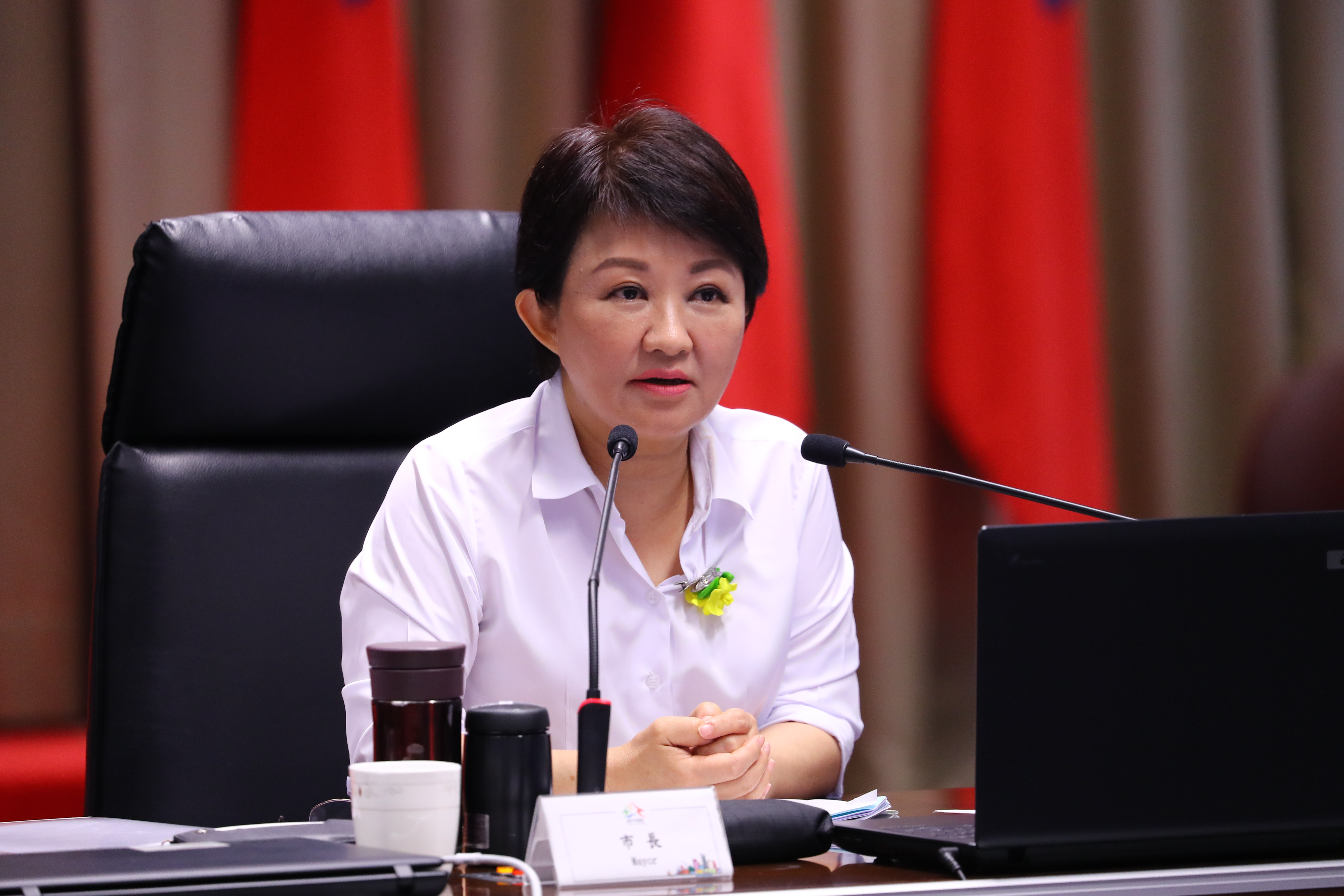 台中PM2.5數據創新低，盧秀燕表示，市民有感最重要，將持續改善。（台中市政府提供）