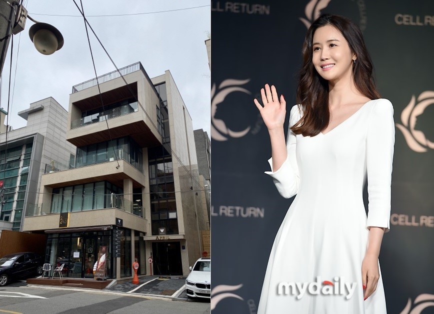 李多海(右)於5年前買下位於江南區論峴洞的一棟2層建築物,之後拆除重建為地上4層、地下1層的大樓,房價飆漲逾台幣6,000萬元。(翻攝自Naver、mydaily)