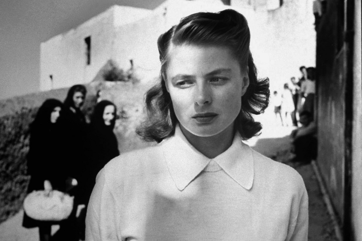 瑞典國寶英格麗褒曼在拍《火山邊緣之戀》時與導演羅塞里尼展開不倫戀。（金馬執委會提供）