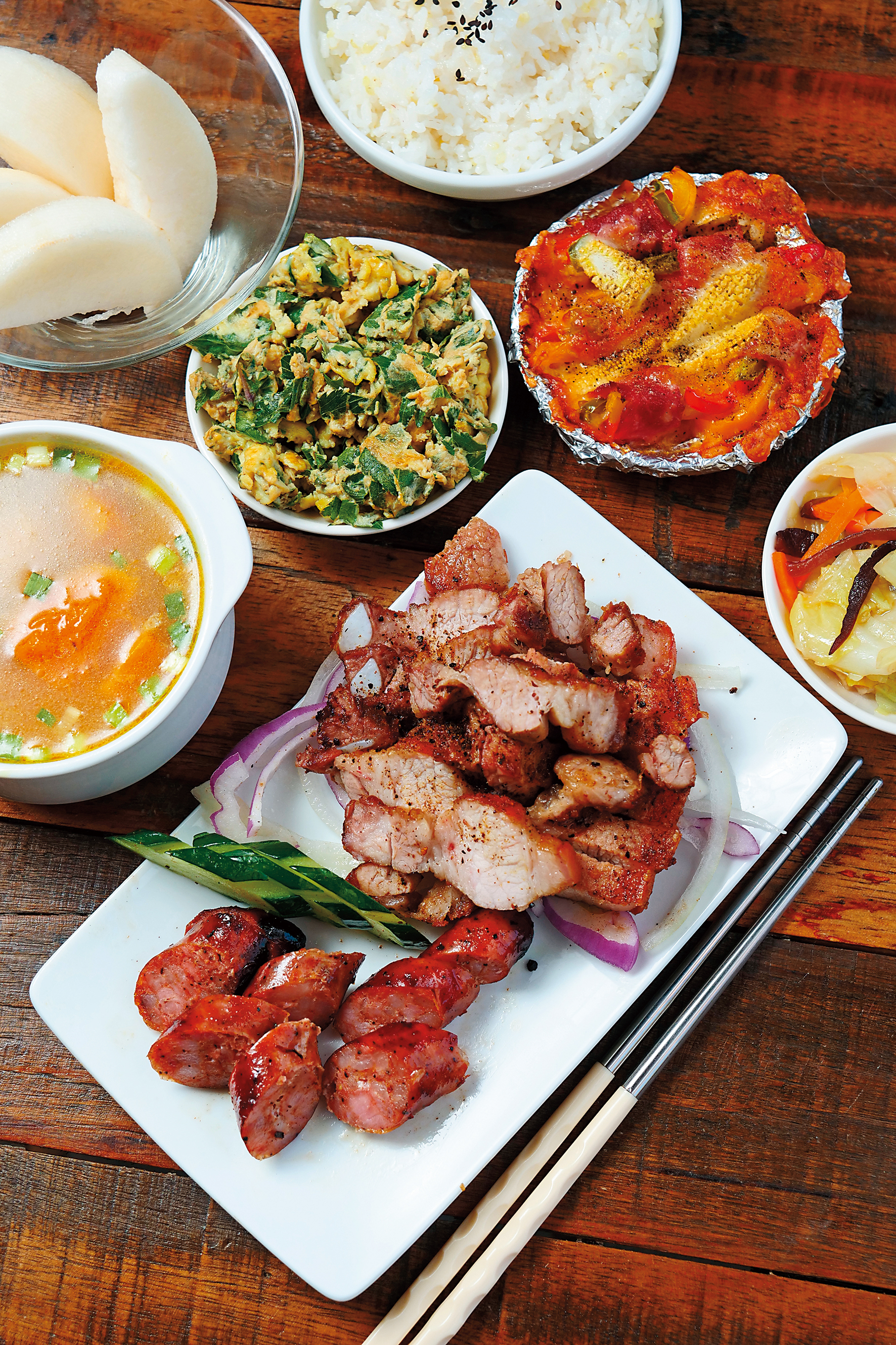 相當可口的「風味餐」，可以吃到原住民的拿手料理。（250元／份，需預訂）