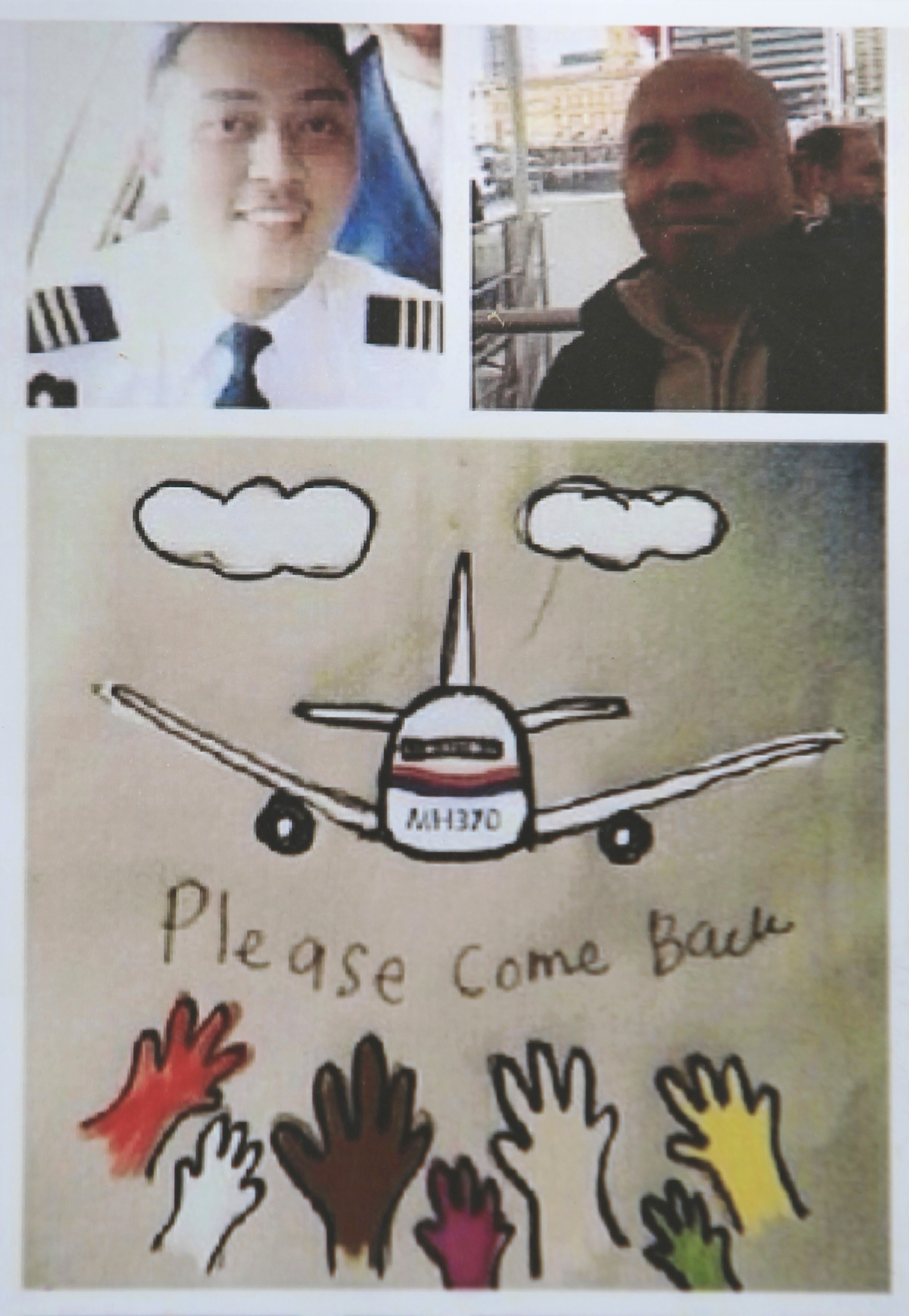 馬航的MH370客機正機師札哈里（右上）與副機師法利克（左上）。（東方IC）