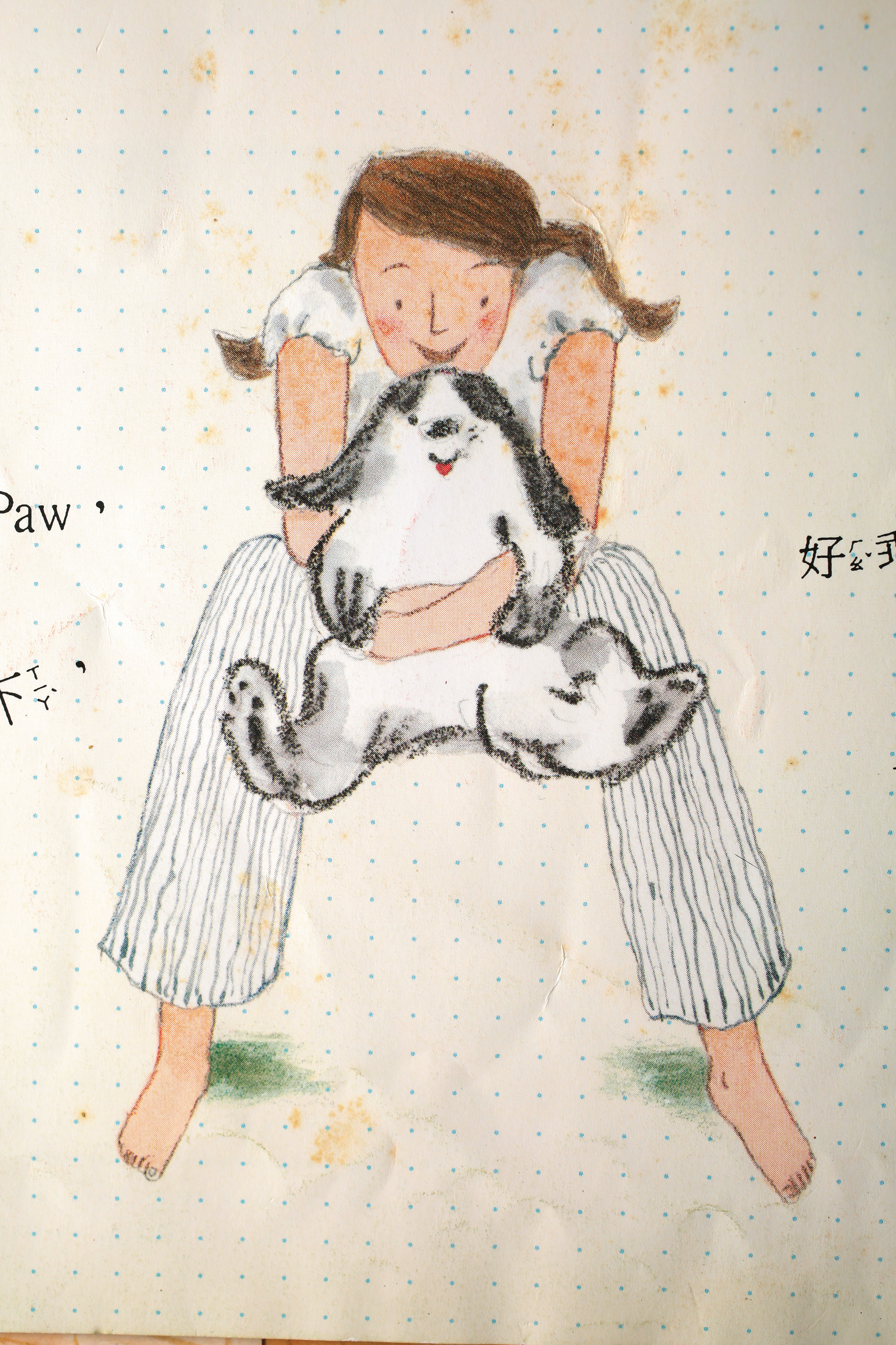 李瑾倫用畫筆記錄愛犬Paw的樣貌。(李瑾倫提供)
