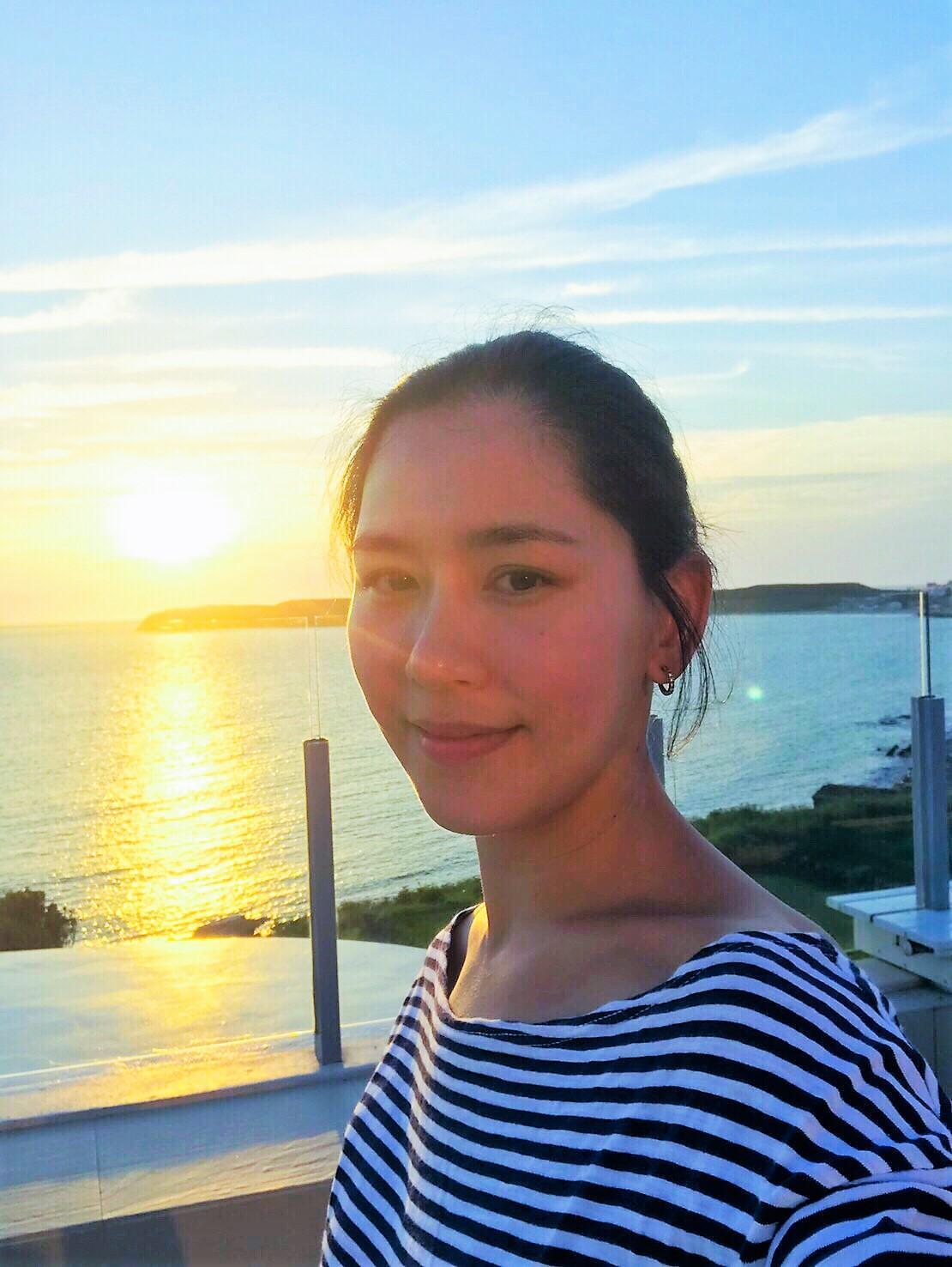 張家慧帶著一家人到澎湖旅遊,入住朋友家開的民宿。(周子娛樂提供)