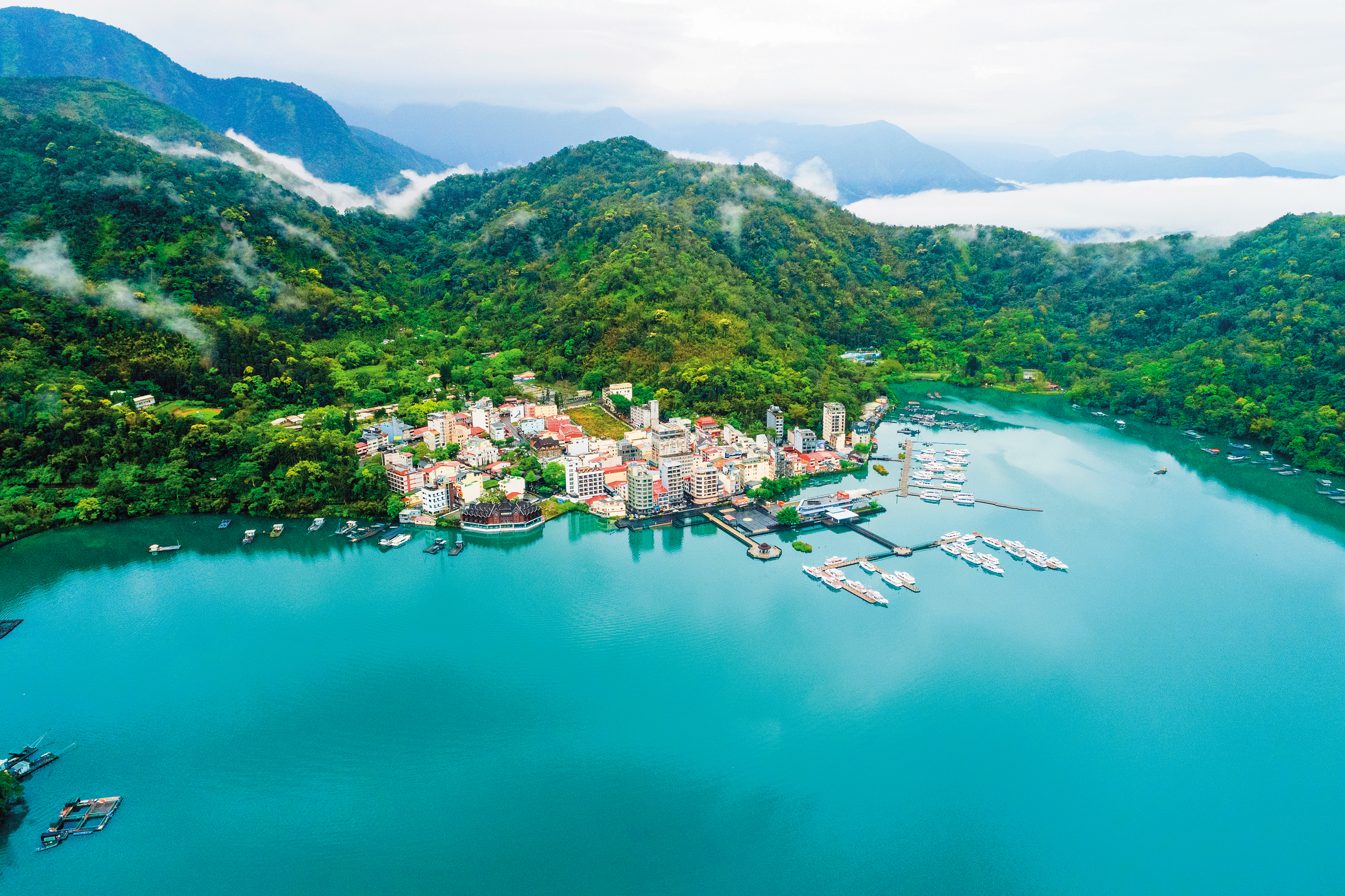 日月潭在日治時代只有5.75平方公里，現在全潭面積為8.27平方公里。（東方IC）