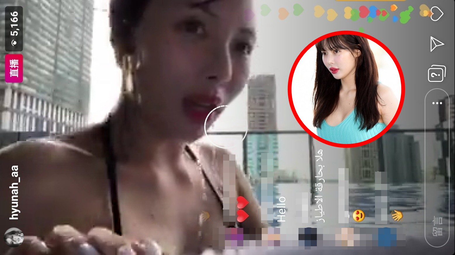 韓國女星泫雅在高雄下榻飯店與工作人員開心玩水。（翻攝泫雅IG）