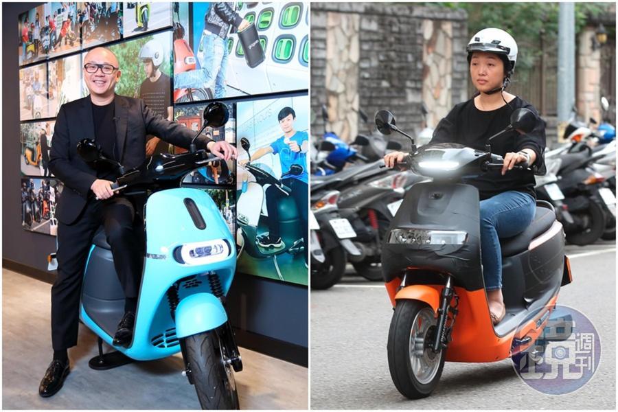 本刊上週直擊中華汽車花了2年半開發、將於下週五上市的全新普通電動重機IE125(右圖),槓上龍頭Gogoro(左圖)。