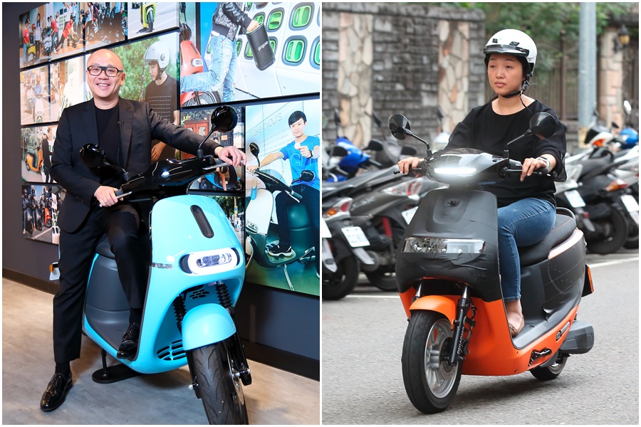 本刊上週直擊中華汽車花了2年半開發、將於下週五上市的全新普通電動重機IE125（右圖），槓上龍頭Gogoro（左圖）。