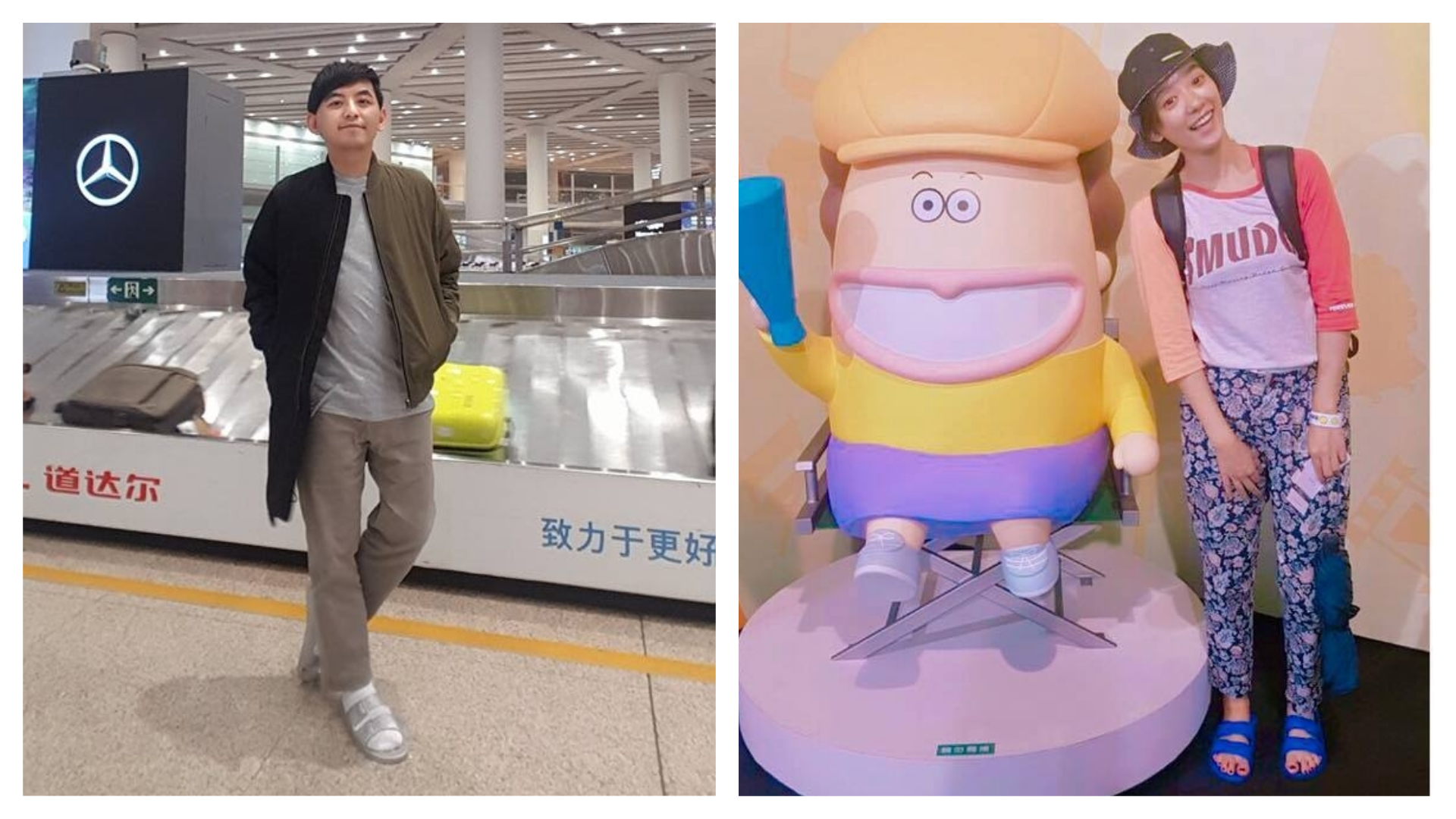 黃子佼、孟耿如早就一起穿過MOSES涼鞋示愛。（NEU提供）