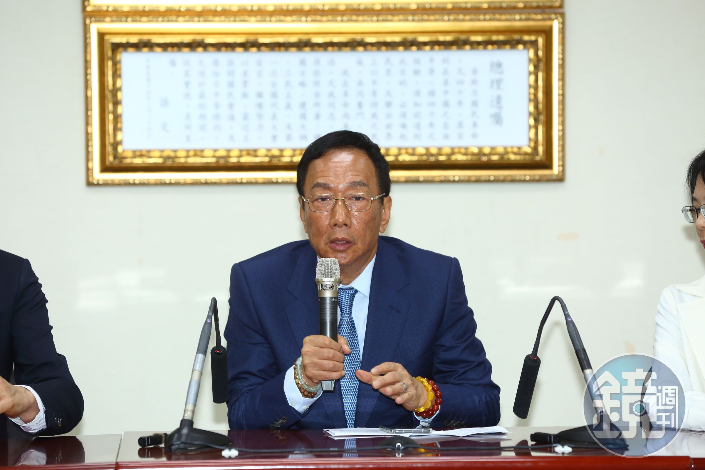 郭台銘今天自爆與賴正鎰的恩怨始末，並喊話「當總統後第一個查他稅」。（本刊資料照）