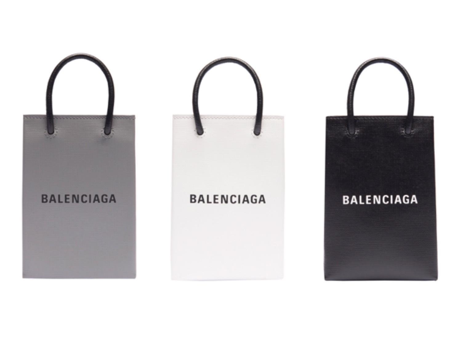 BALENCIAGA發佈了最新的作品手機袋,共有3種顏色可以選擇。NT$28,700(BALENCIAGA提供)