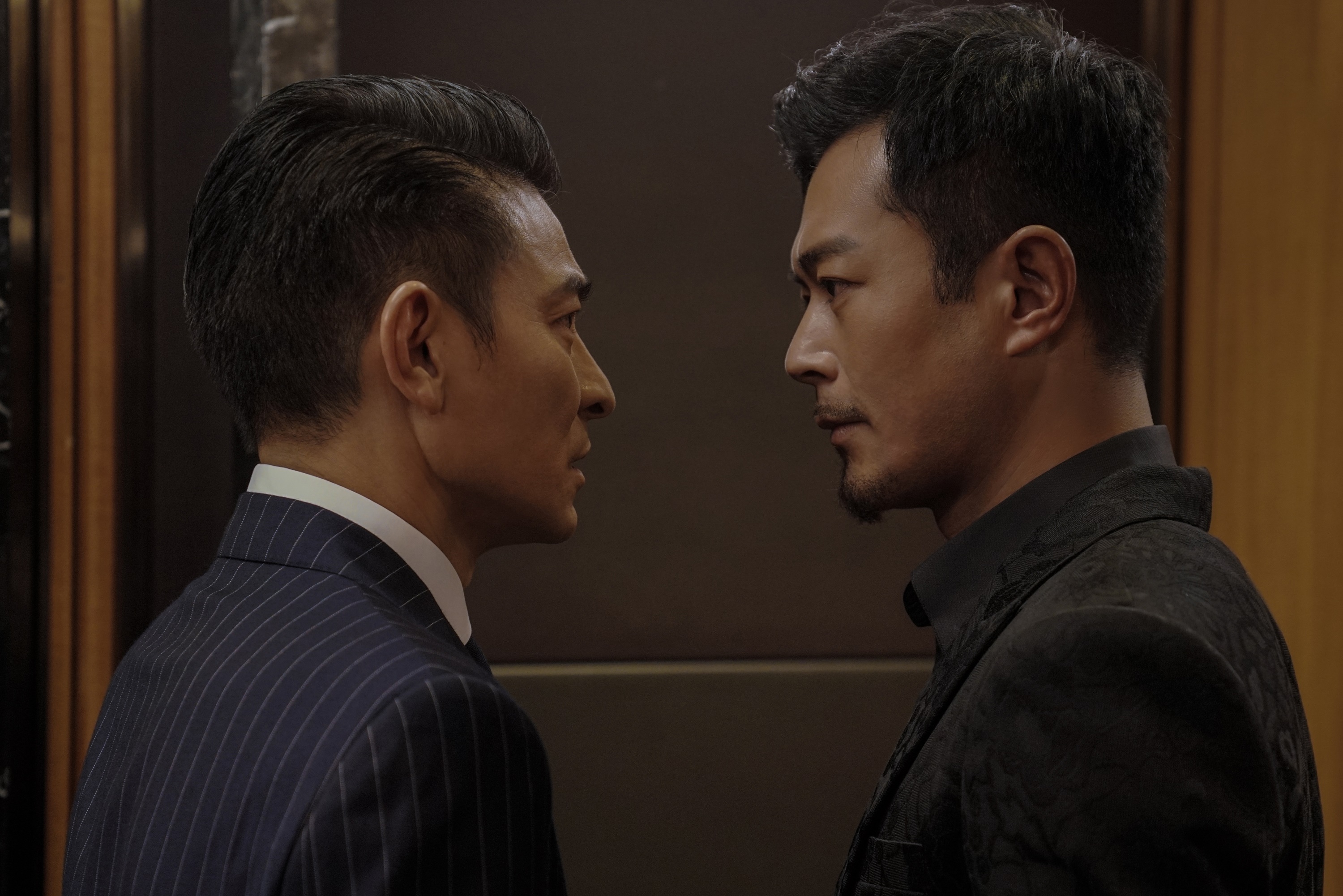 《掃毒2天地對決》讓劉德華與古天樂，終於有機會好好合作演對手戲。（華映娛樂提供）