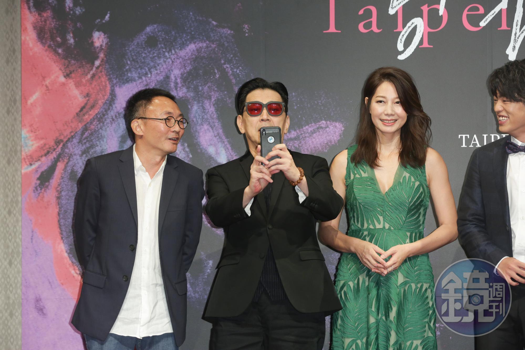 《幸福城市》入圍台北電影獎最佳導演何蔚庭(左起)、最佳男配角高捷、最佳女配角丁寧、以及最佳新演員謝章穎。