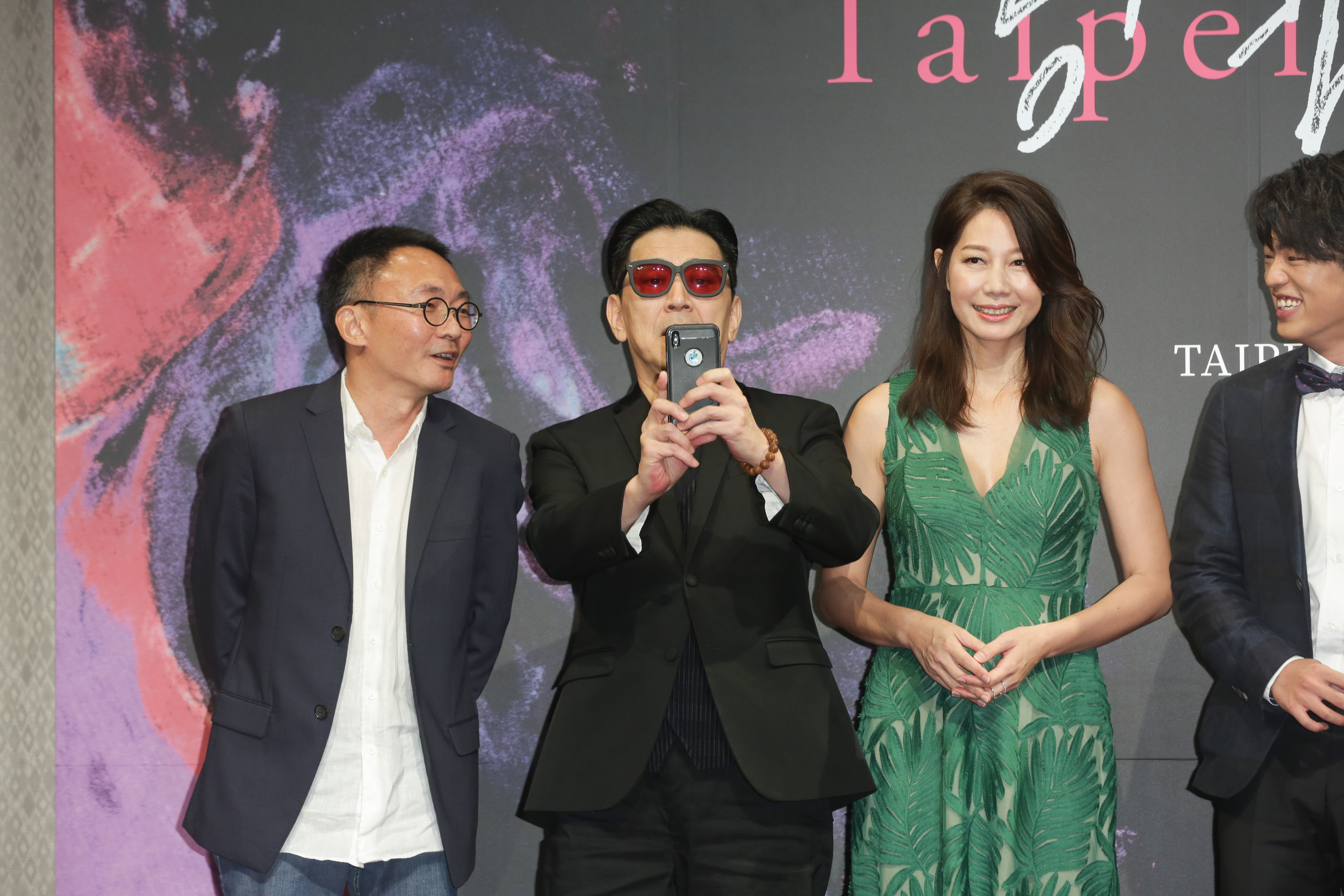 《幸福城市》入圍台北電影獎最佳導演何蔚庭（左起）、最佳男配角高捷、最佳女配角丁寧、以及最佳新演員謝章穎。