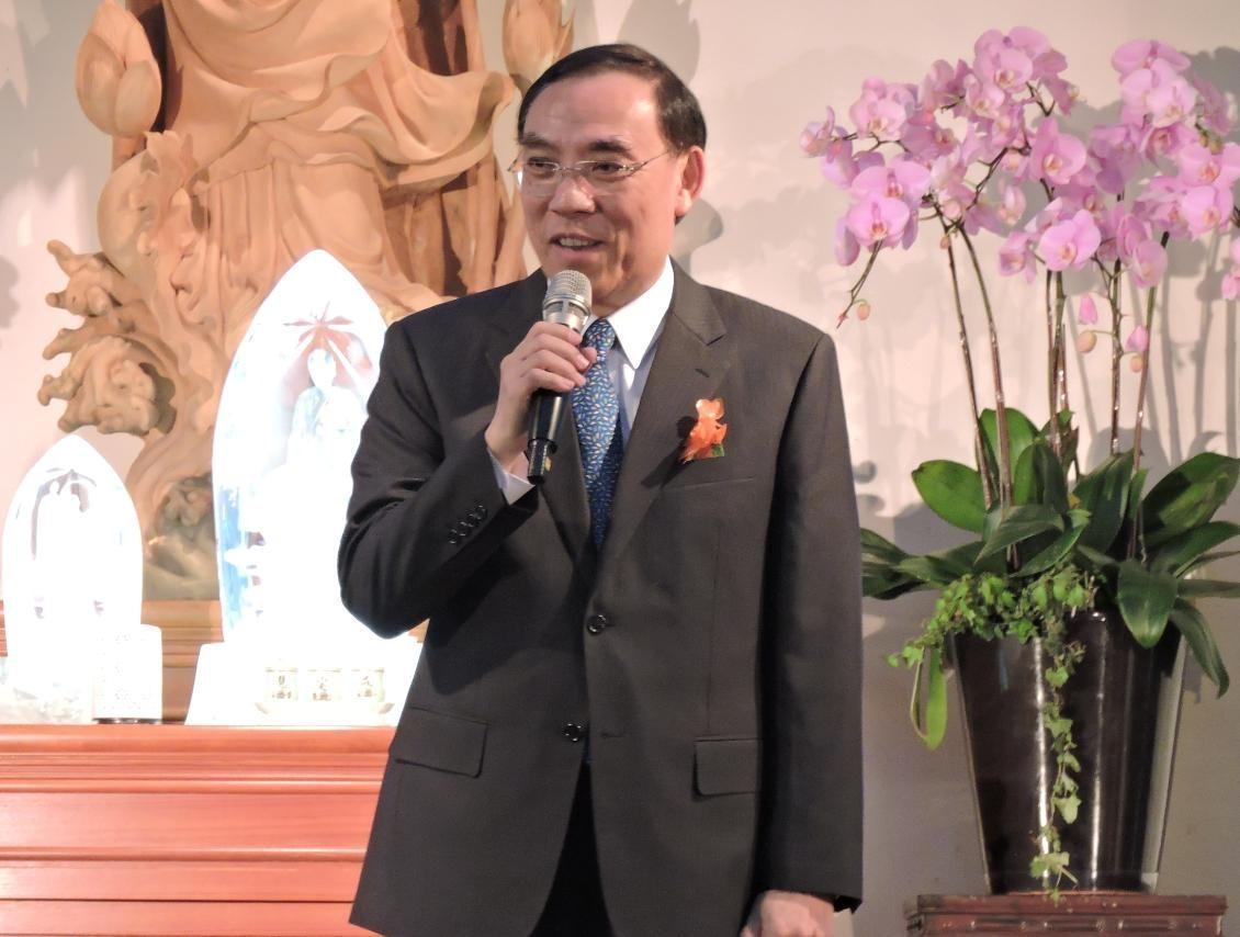 法務部長蔡清祥出席慈濟舉辦的反毒活動。(慈濟提供)