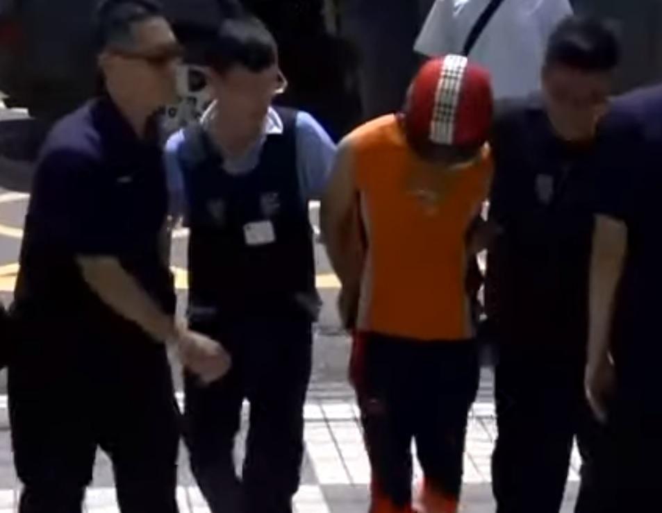 殺害女友母親的韓沅彬案發後遭警方逮捕。（翻攝畫面）