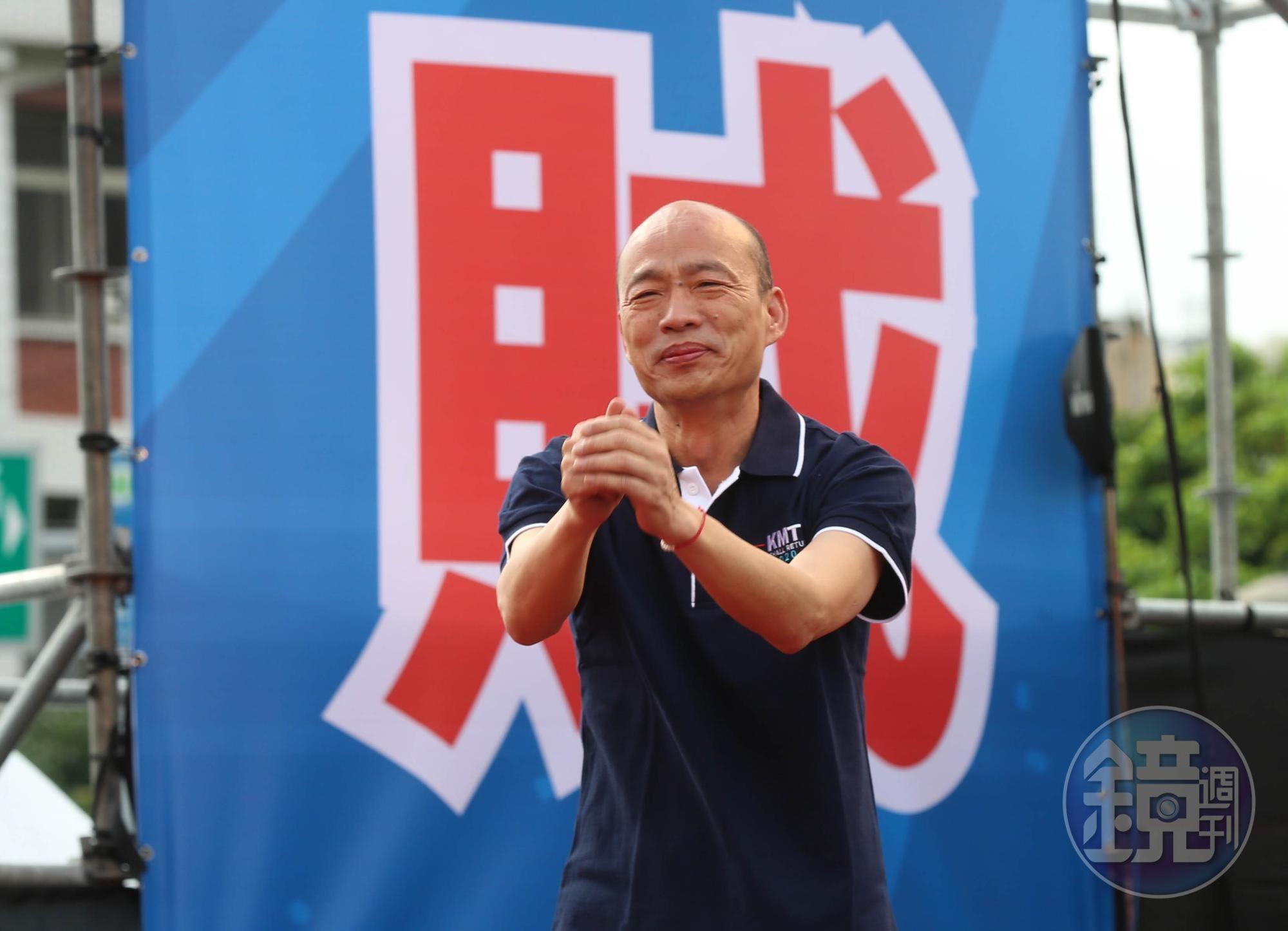 韓國瑜今以44.8%出線，贏過郭台銘、朱立倫，將代表國民黨與蔡英文角逐總統大位。