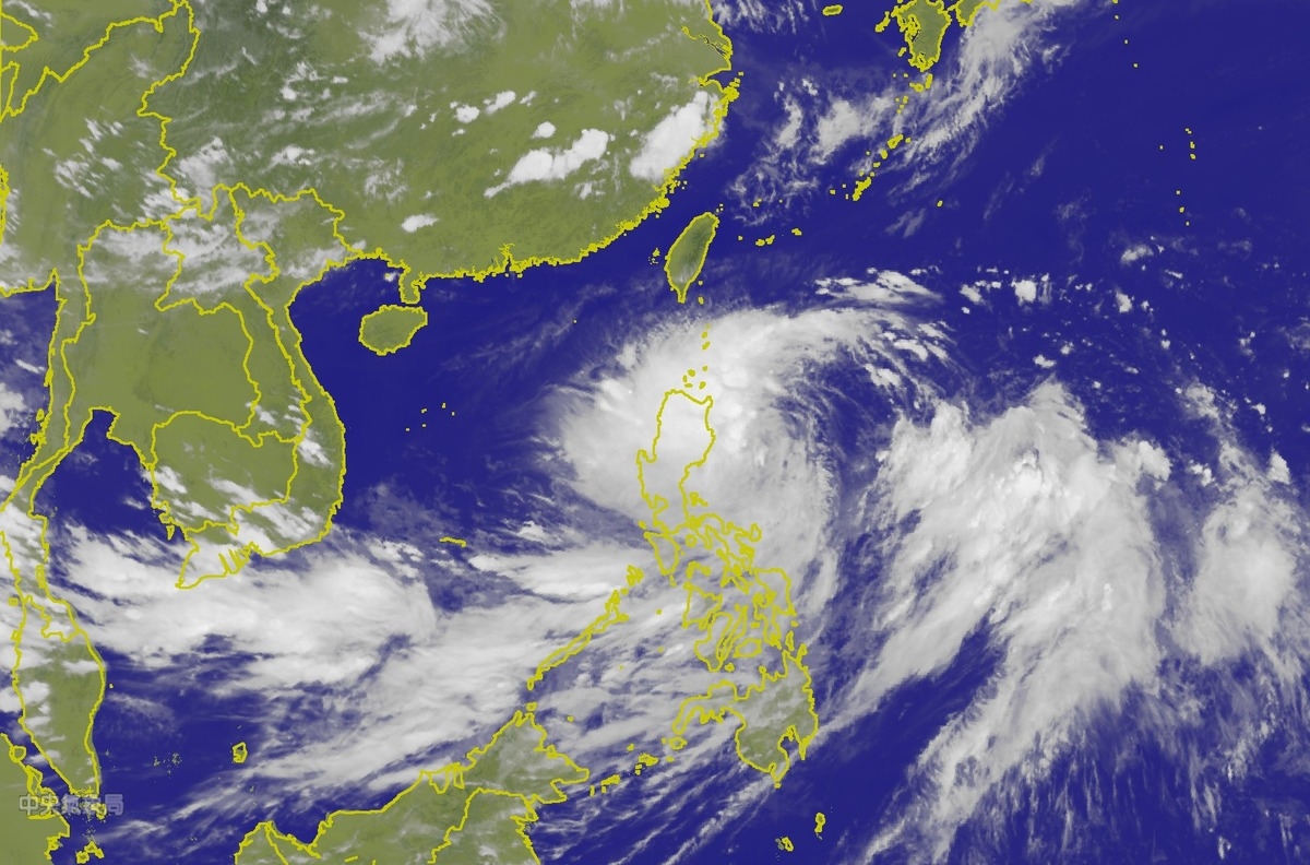 今年第5號颱風「丹娜絲」今日下午生成。（翻攝氣象局網站）