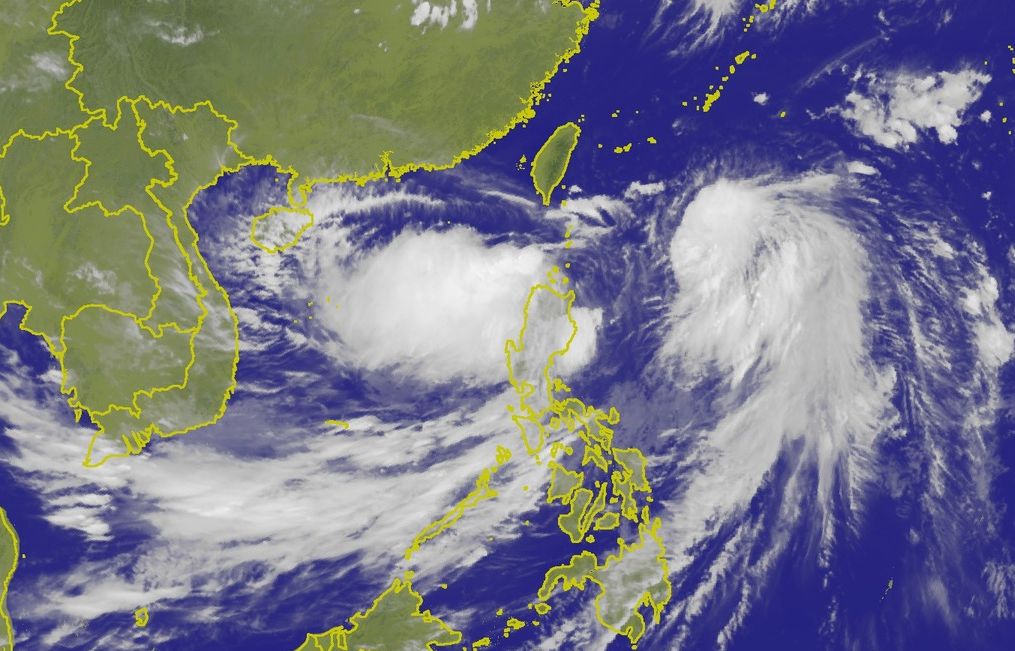 輕颱丹娜絲目前已發布海上警報，民眾應先做好防颱工作。（翻攝中央氣象局）