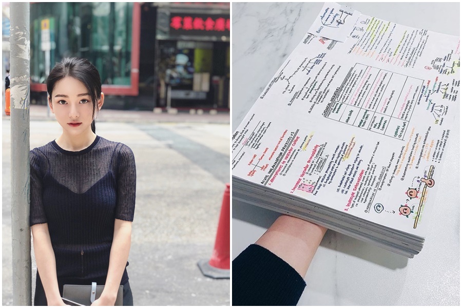 去年爆紅的李姓正妹醫師在IG分享手寫筆記募款，款項將用於非洲義診。（翻攝自IG）