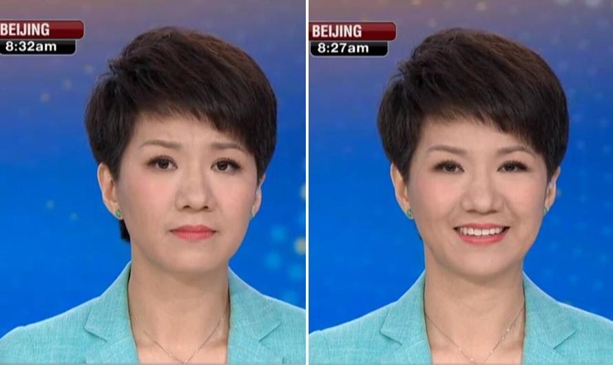 中國國際電視台(CGTN)英語新聞主播劉欣因與美國福斯頻道主播辯論中美貿易戰而聲名大噪。(東方IC)