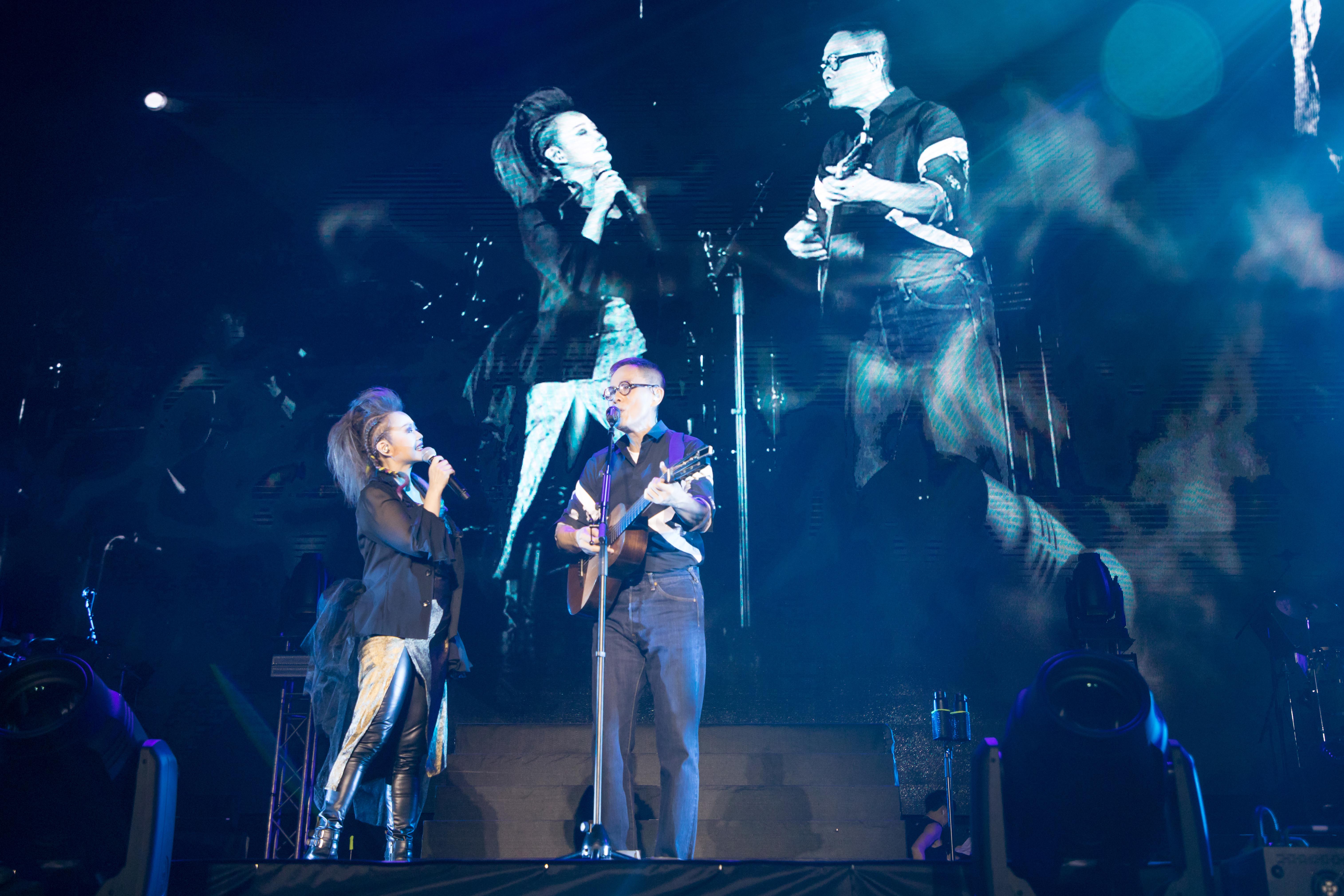 羅大佑巡演演唱會澳門站，邀請台灣第一位搖滾女歌手金智娟擔任嘉賓。（種子音樂提供）