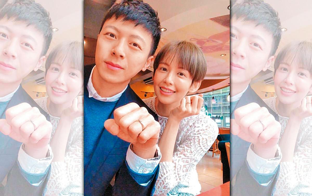 袁艾菲在1月接受男友求婚，並在私人臉書公開喜訊，幸福寫下「我願意」，並在1月底登記完婚。（傳軒媒體&袁艾菲提供）