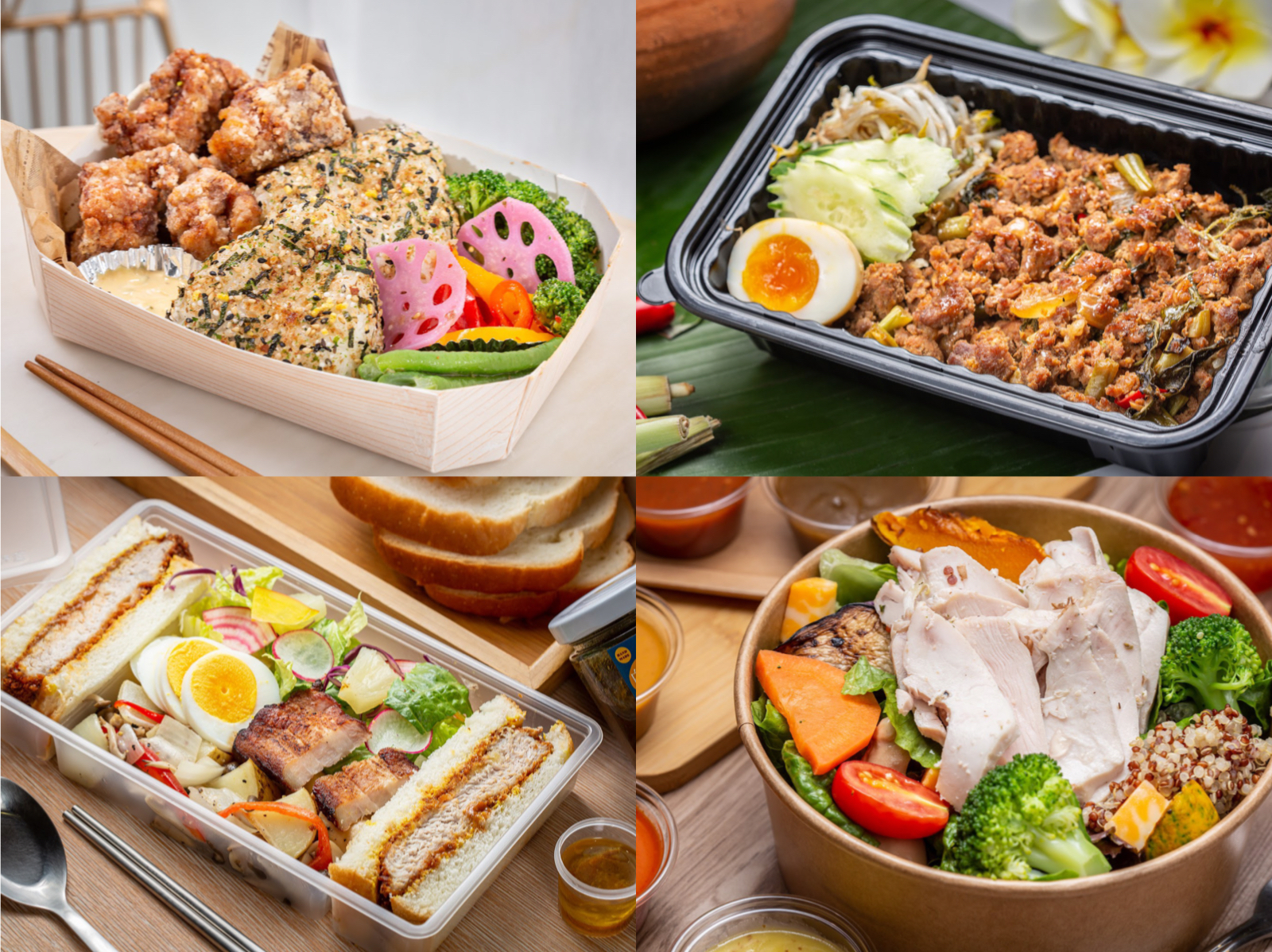 外送美食商機龐大，不少店家順勢推出口味多變、頗有特色的外賣便當。