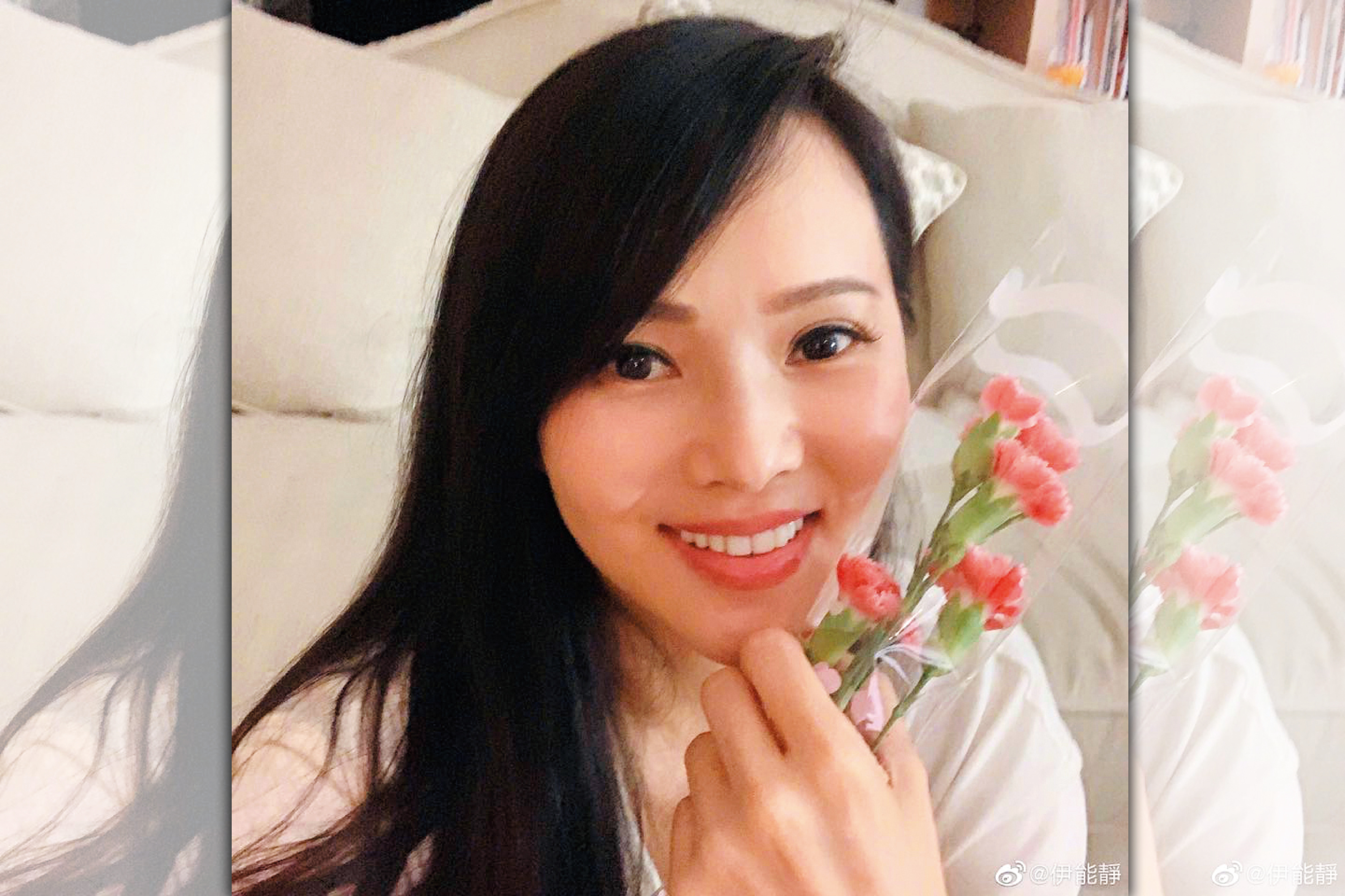 伊能靜和秦昊結婚之後，苦心經營家庭美好樣貌，卻遭網友批評女兒長相。（翻攝自伊能靜微博）