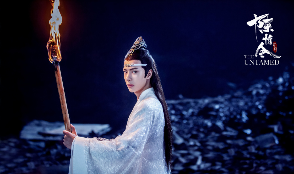 王一博首度挑戰古裝劇《陳情令》，俊美高冷的扮相就很吸睛。（翻攝陳情令官微博）