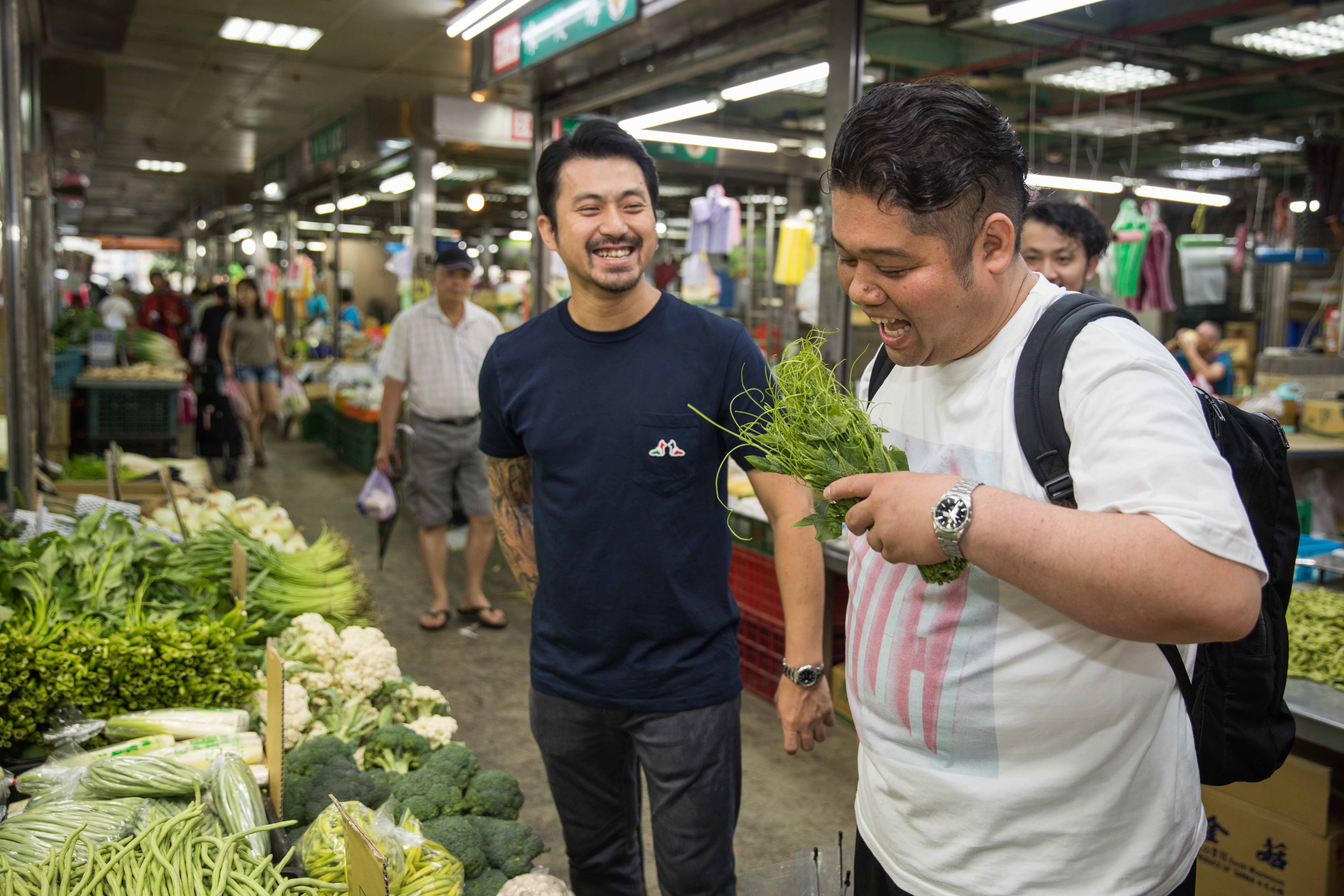 台灣多樣化的綠色蔬菜讓荒井昇十分驚艷。