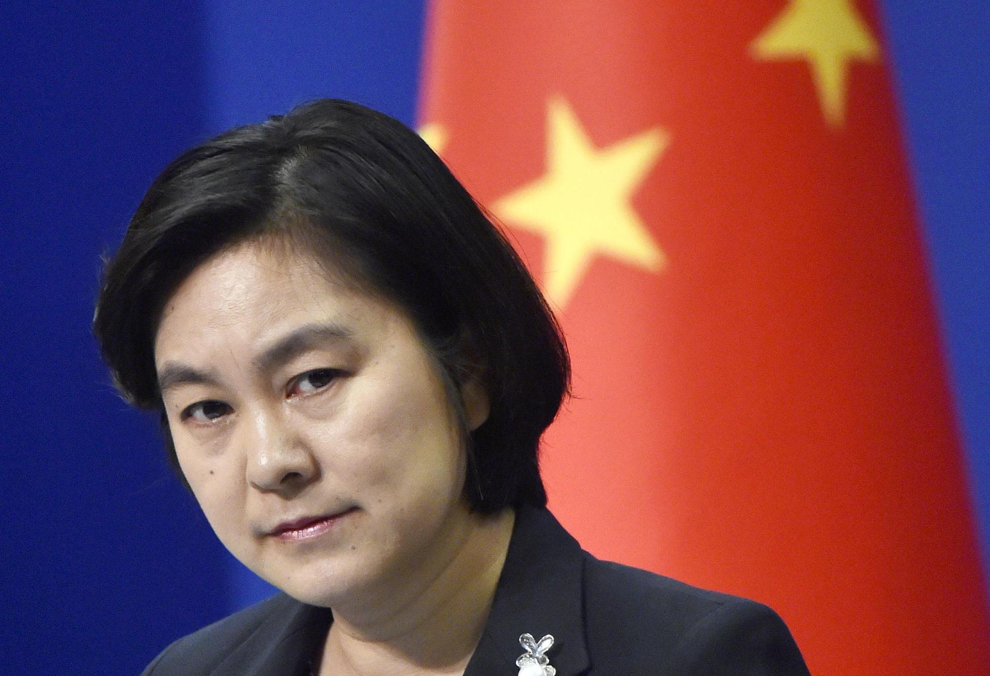 中國外交部發言人華春瑩強硬批評香港事件是「外國勢力」背後操弄。