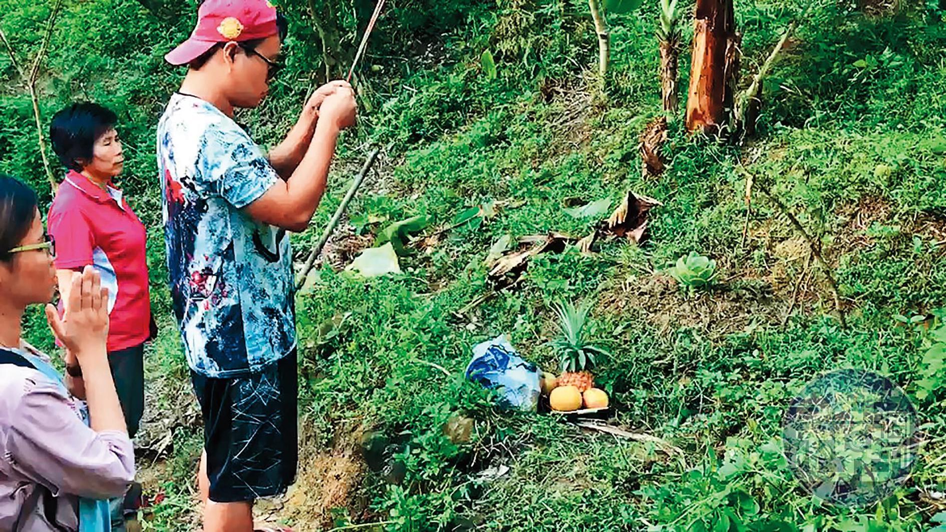 命運坎坷的大頭黃最後如願在霧峰山區長眠。(當事人提供)