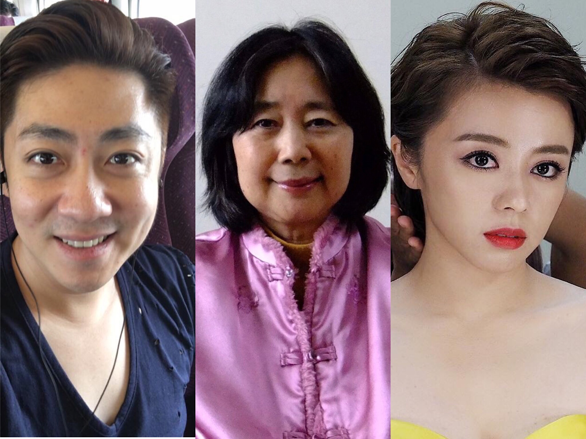 通靈老師江嘉葉（中）直言艾成與王瞳只有兄妹緣。（翻攝自艾成、江嘉葉、王瞳臉書）