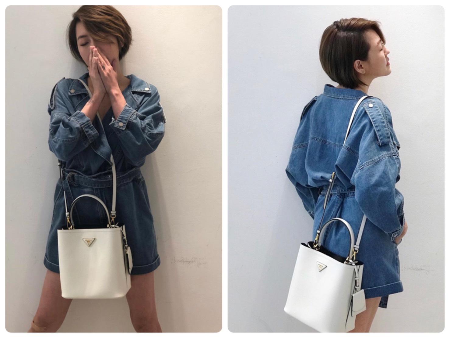 小S拿到PRADA最新推出的Panier包款，開心溢於言表。（翻攝自小S IG）