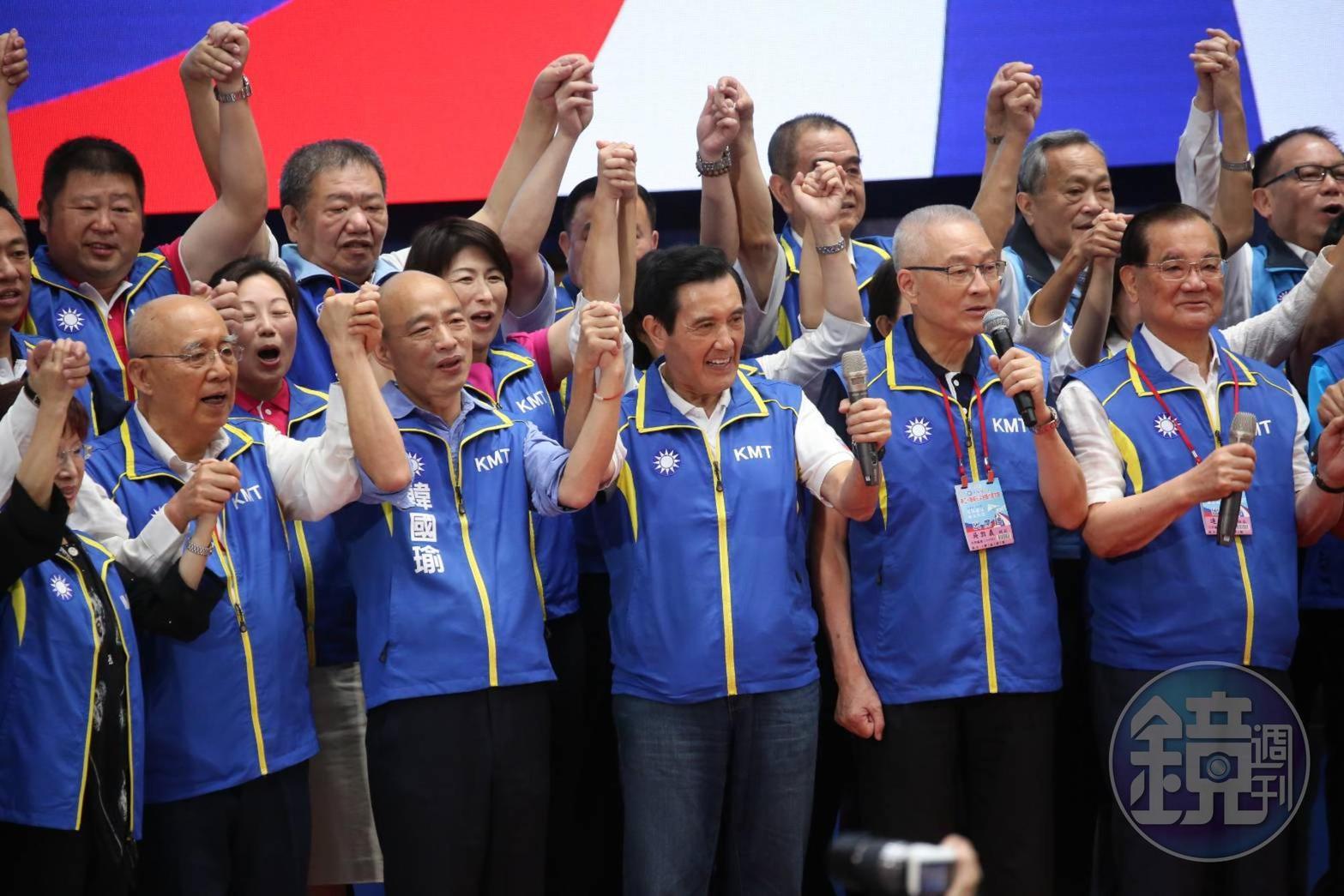 韓國瑜演講時感嘆，很多黨內先進仍認為他不是優秀的總統候選人，也不是天縱英明的領導者。
