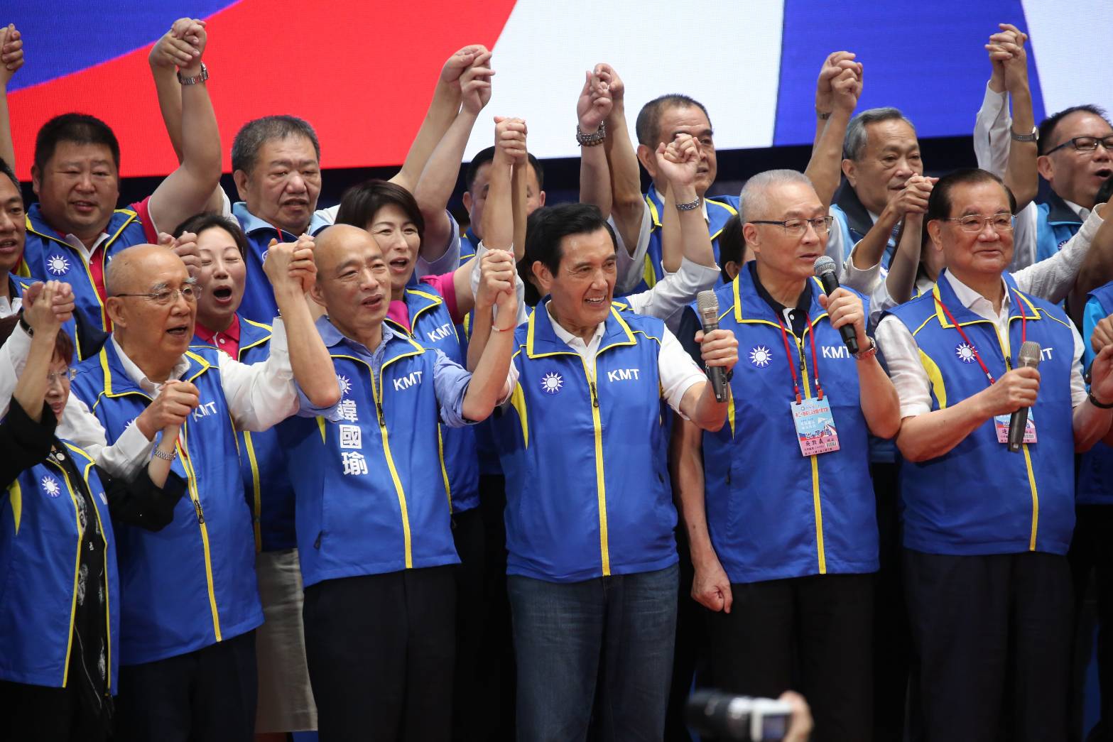 韓國瑜演講時感嘆，很多黨內先進仍認為他不是優秀的總統候選人，也不是天縱英明的領導者。