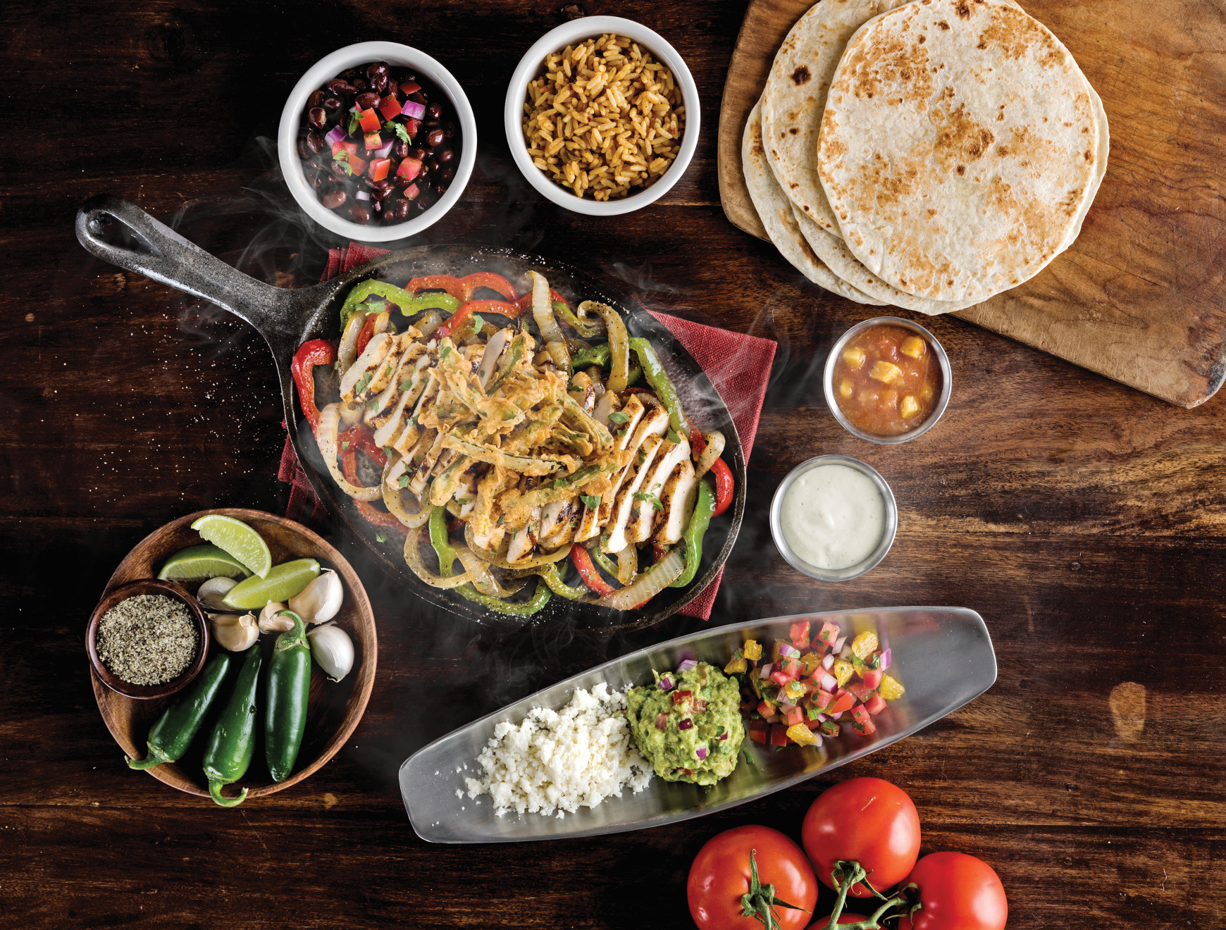 「Chili’s美式餐廳」新推出4款墨西哥法士達料理。（Chili’s美式餐廳提供）