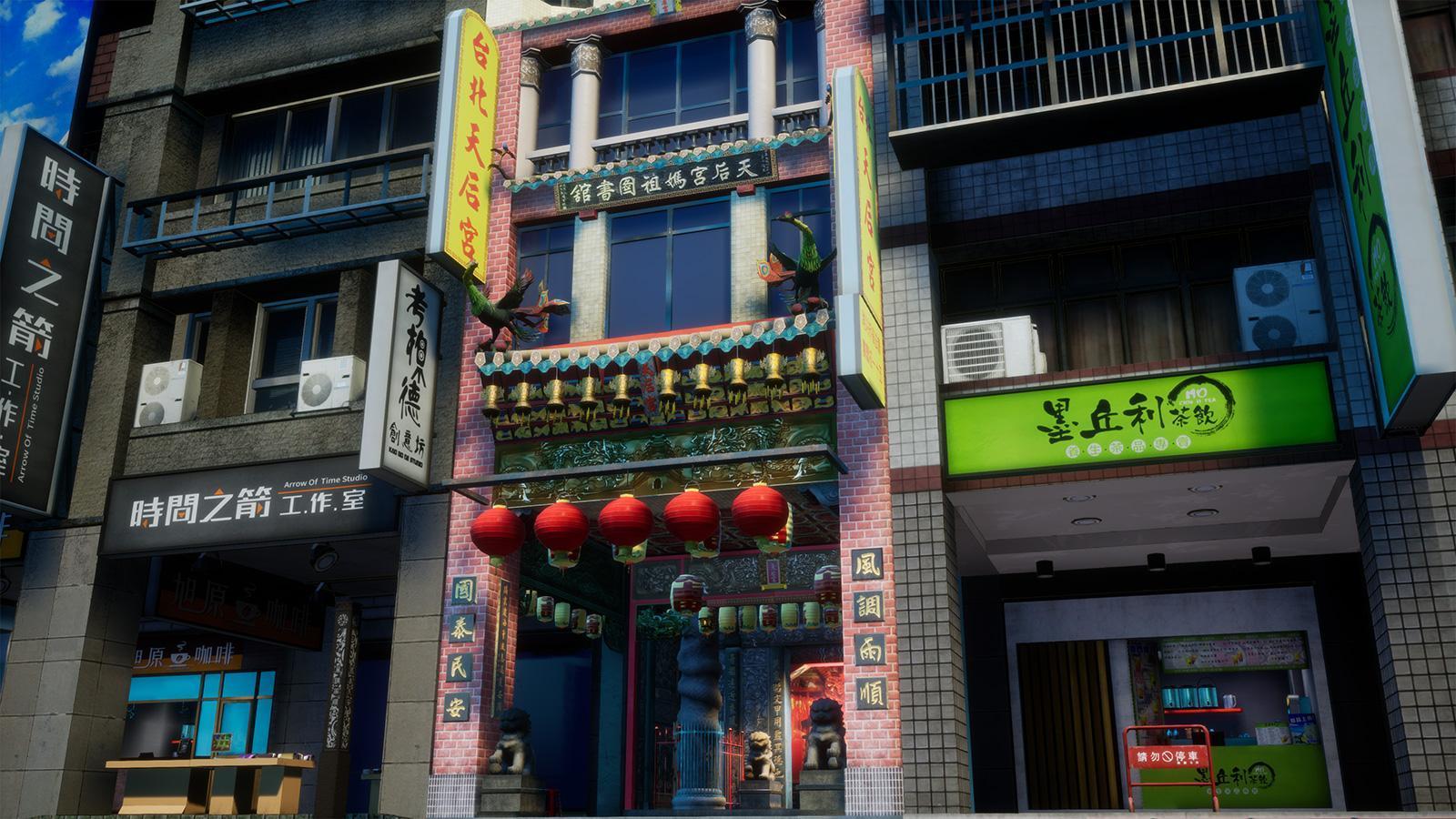 俗稱「西門町媽祖廟」的台北天后宮，也在遊戲中出現。（傑仕登提供）