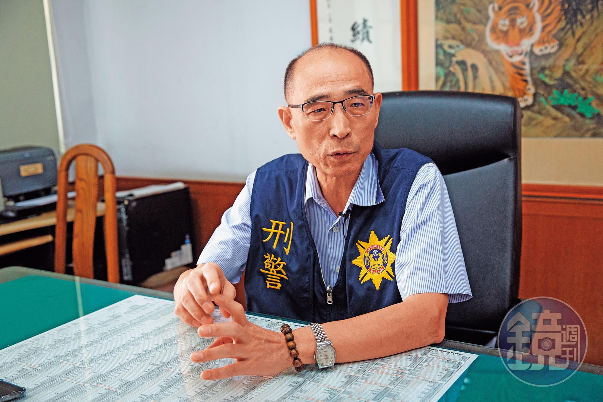 時任林園警分局偵查隊長的蔡岳同（圖）說，李宏基當時是預謀犯案。