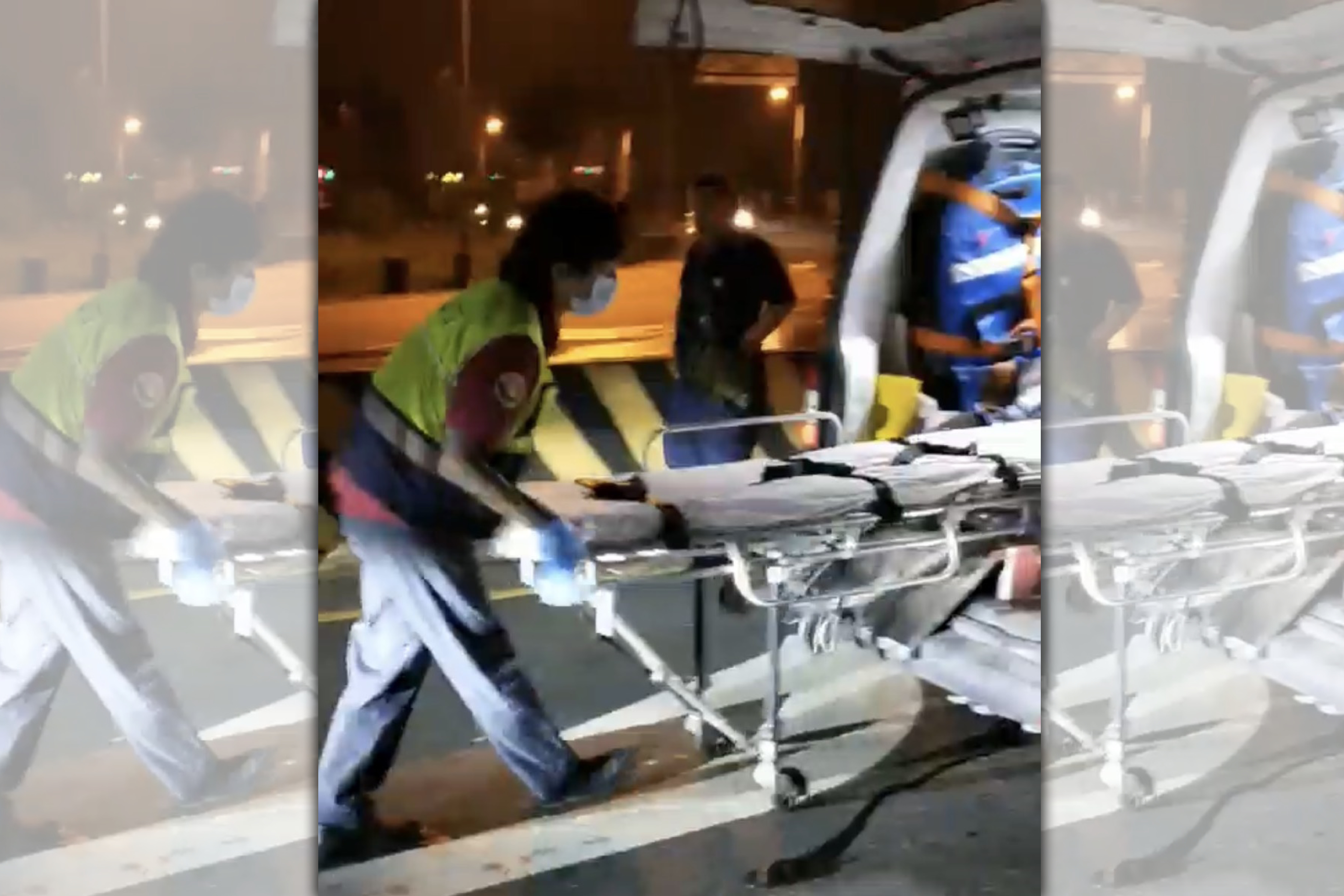 賴尚俞朝民宅開槍後，逃逸4小時，沿途開槍示威，最後被警方包圍，飲彈自戕。（讀者提供）